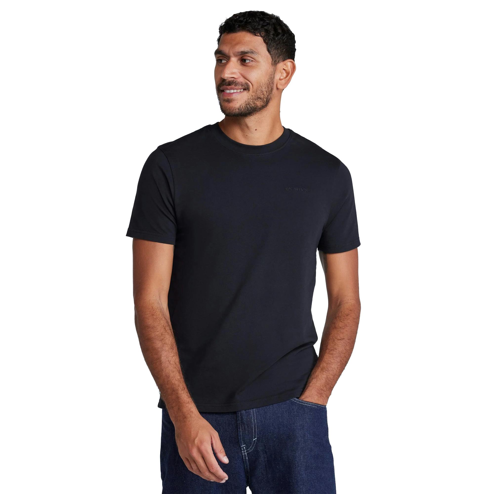 Animal Men's Black Icon Slim T-Shirt - Xl - 100% Organic Cotton