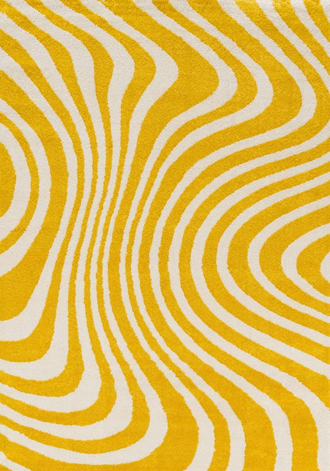 Rackhams Yellow/White Joli Striped & Rug - 200X290 Cm