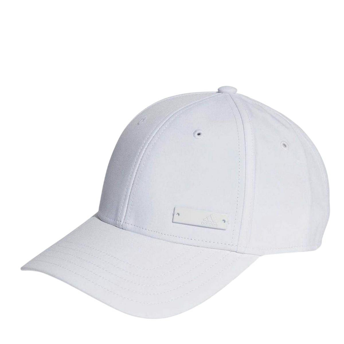Adidas Men's White Metal Badge Baseball Cap - One Size - 100% Recycled Polyester
