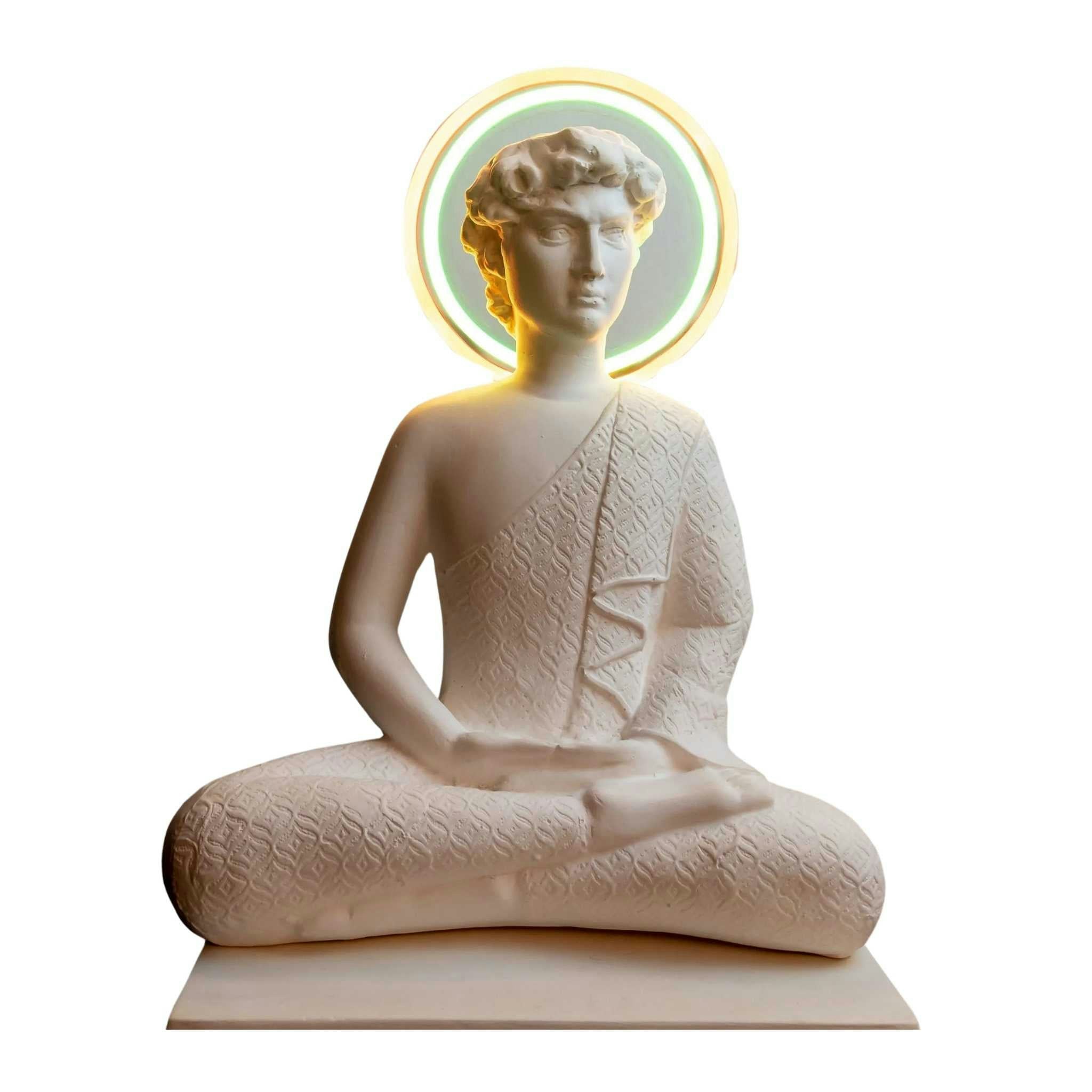 Rackhams David In The Meditation - Plaster - 36 X 27 X 12 Cm