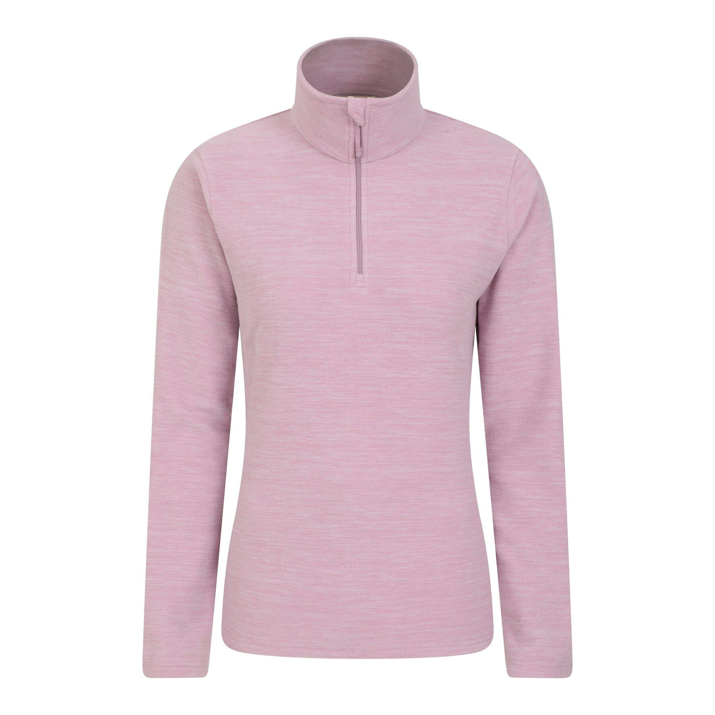 Mountain Warehouse Women's Light/Pink Snowdon Melange Fleece Top - 16 Uk - 100% Polyester