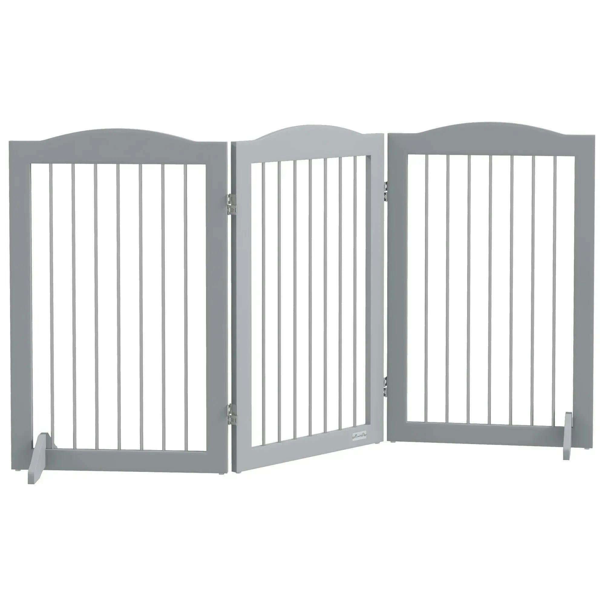 B&Q - Foldable Dog GateFreestanding Pet Gate With Two Support FeetGrey - Image 5