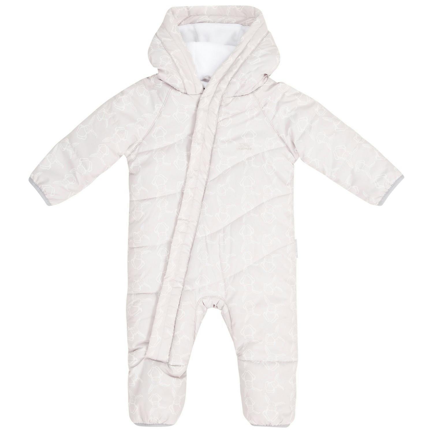 Trespass Grey Baby Adorable Snowsuit - Pale - 9-12 Months - Pale - 100% Fleece
