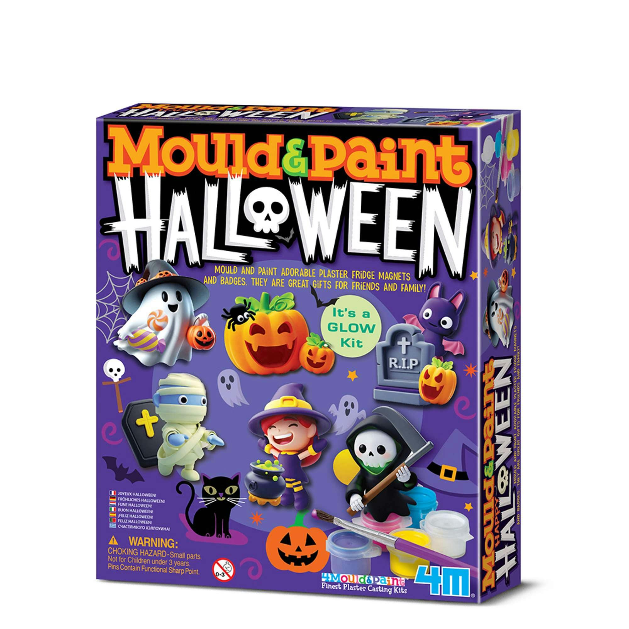 4M Dark Mould And Paint Halloween | Clay Crafting Kits For Kids | Magnet Crafts