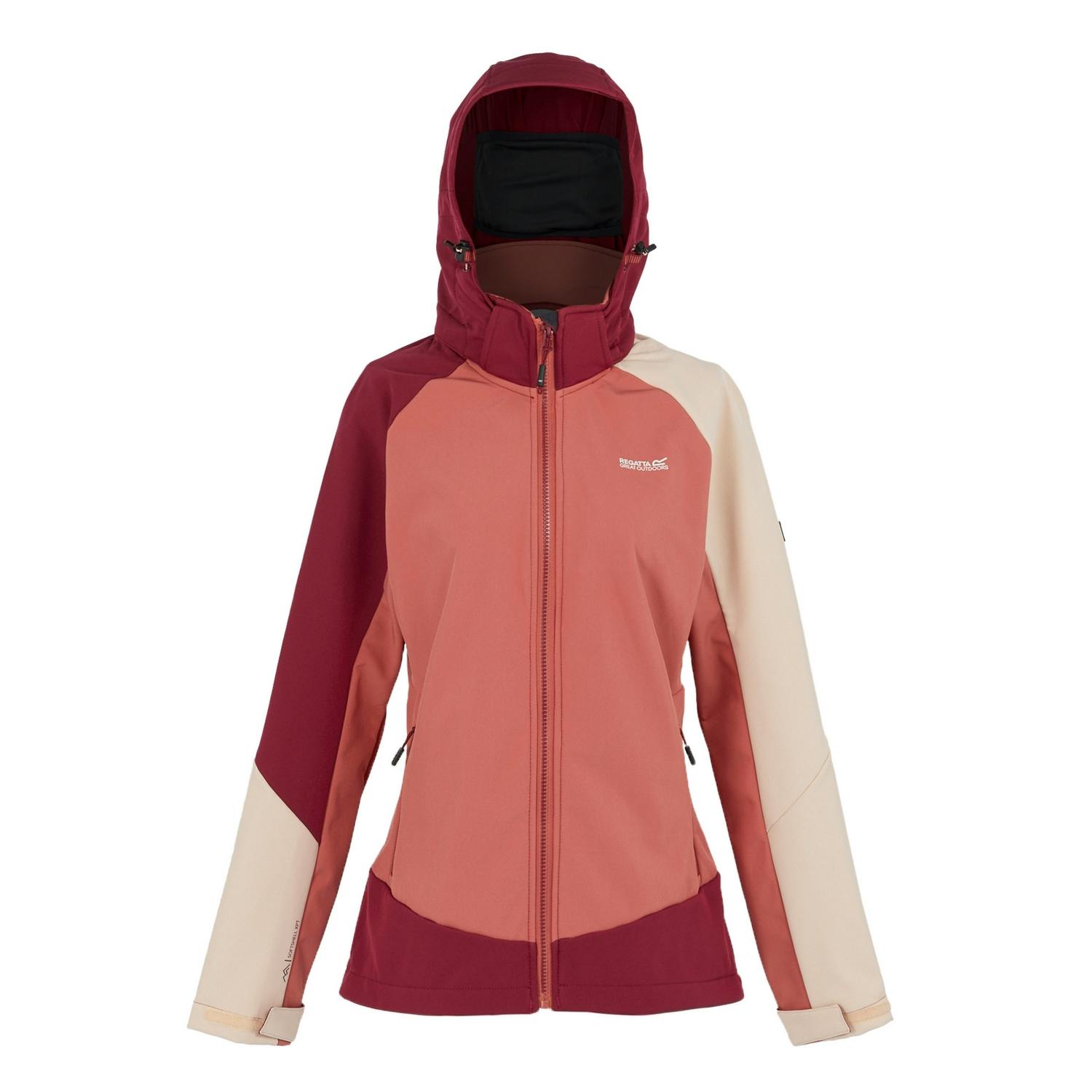 Regatta Women's Red Desoto X Soft Shell Jacket - Rumba /Mineral - 10 Uk - Rumba /Mineral - 96% Polyester/4% Elastane