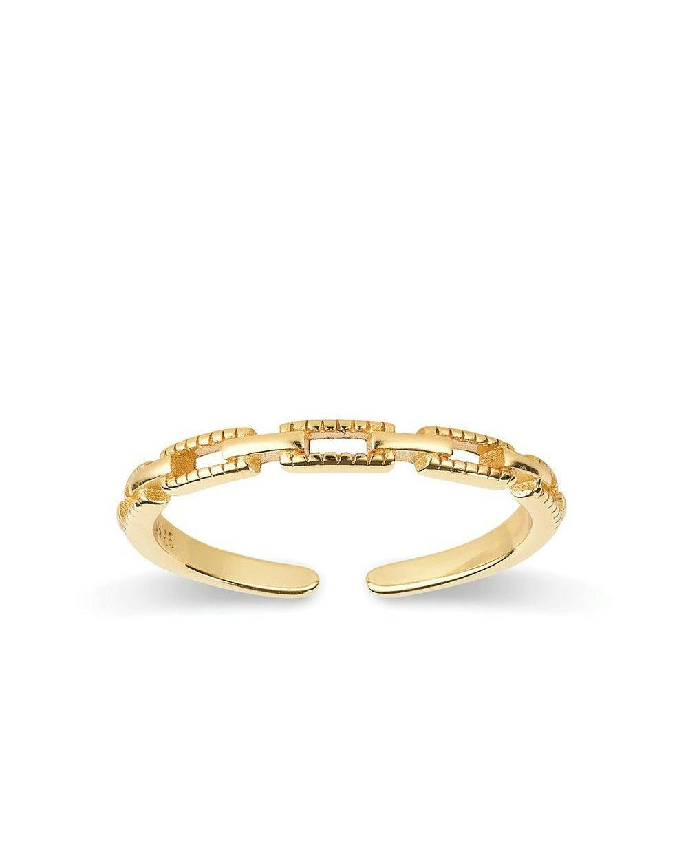 Elk & Bloom Gold 18K Chain Link Stacking Ring - No Thank You