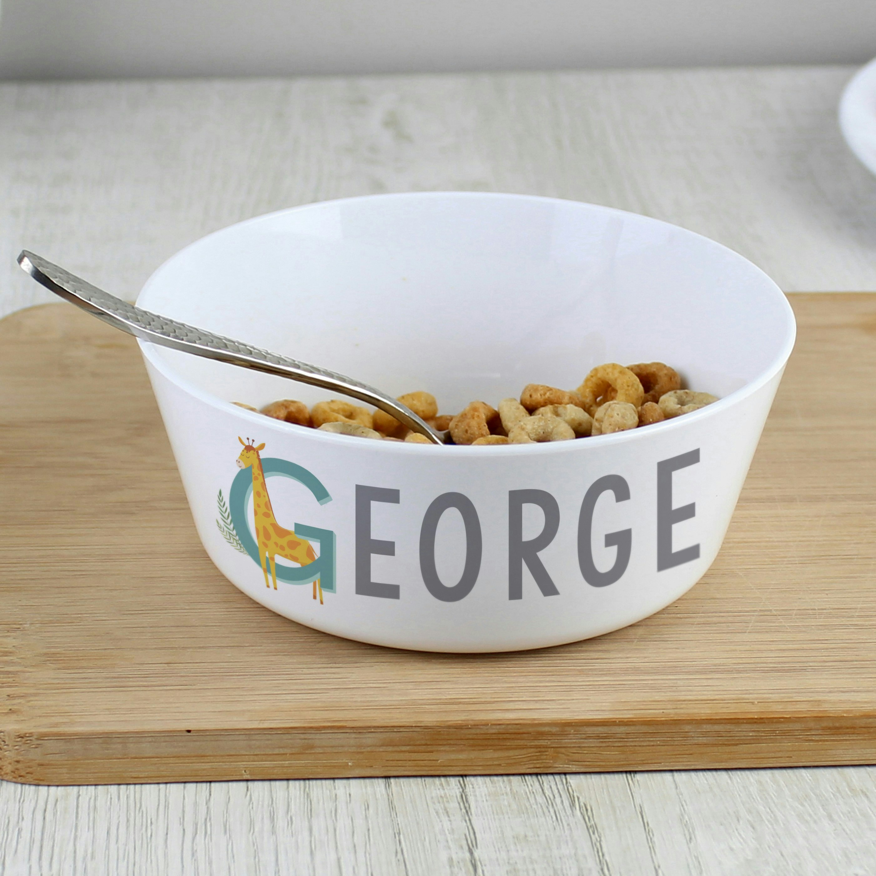 Personalised Memento Company Personalised Animal Alphabet Plastic Bowl