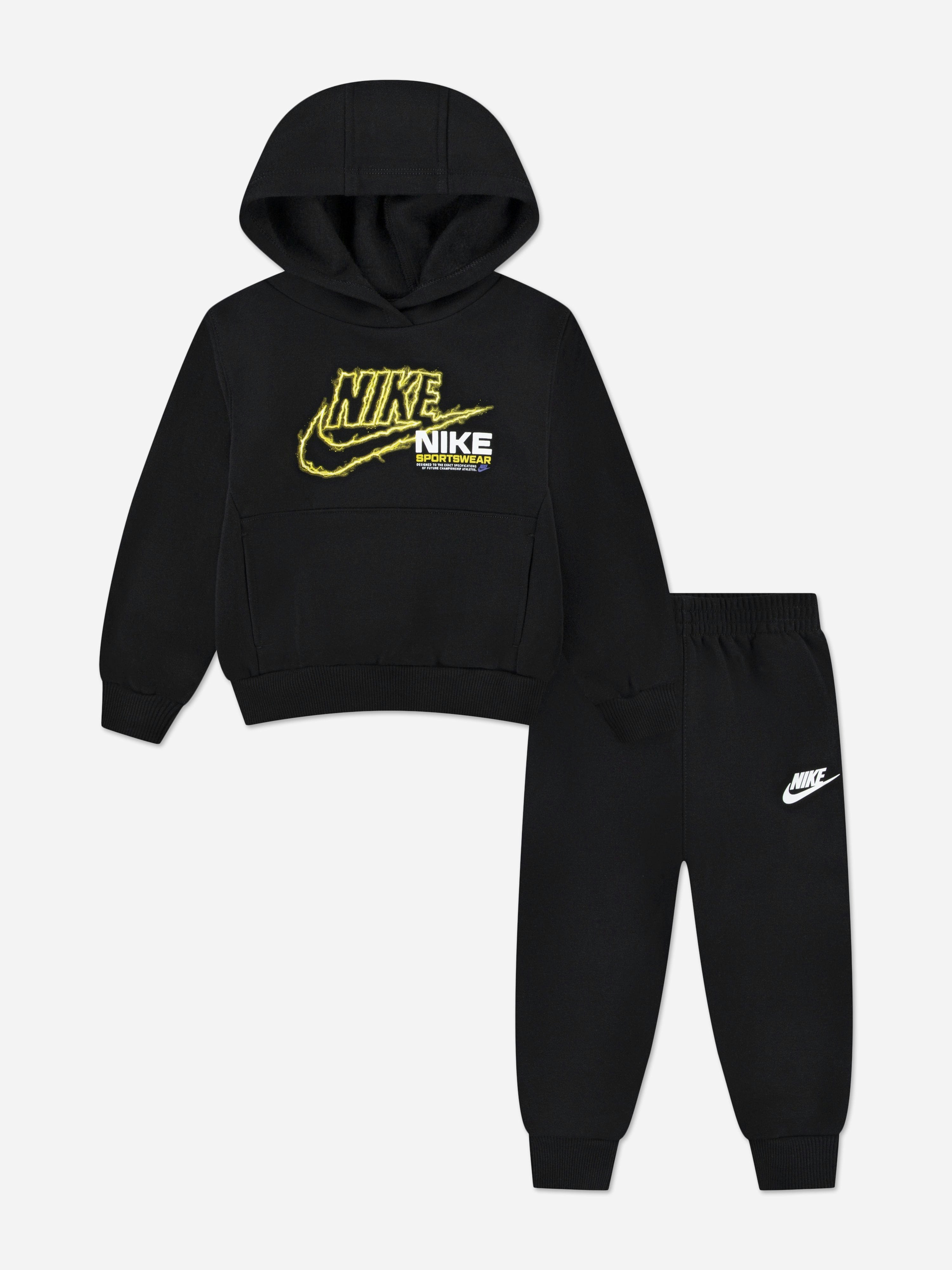 Nike Boys Black Nsw Fleece Tracksuit In - 18 Months