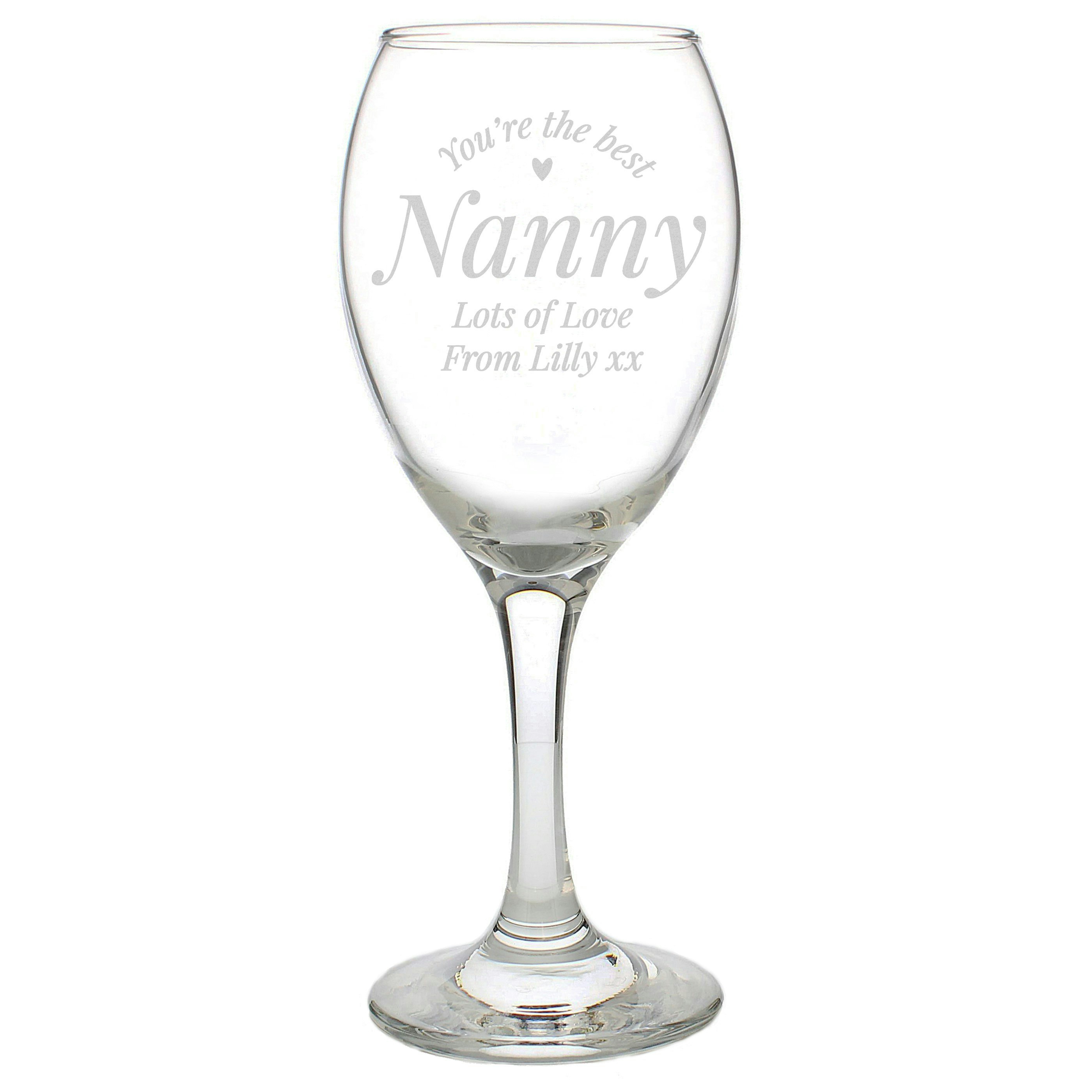 Personalised Memento Company Personalised You Are The Best Wine Glass