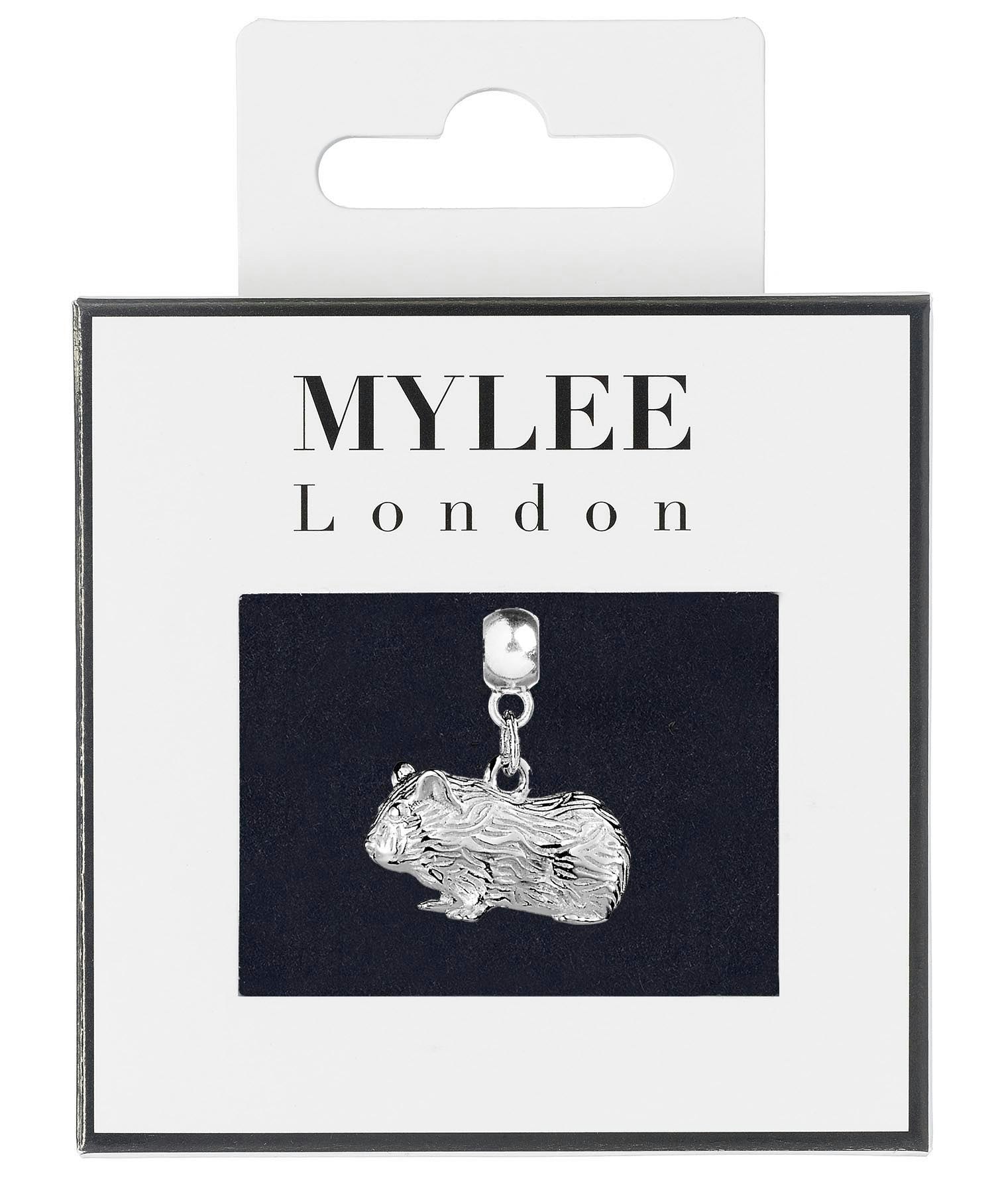 Mylee London Silver Guinea Pig Plated Charm - No - Slider Charm