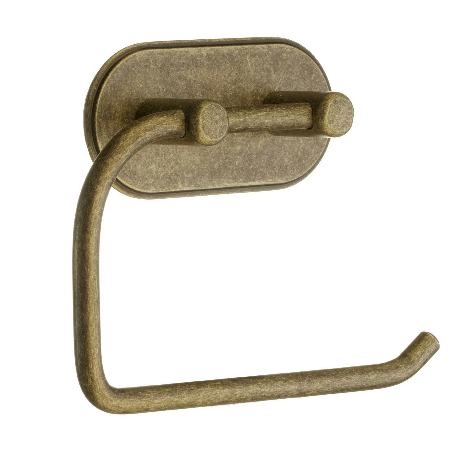 Beslagsboden Antique Brass Finish Toilet Roll Holder Self Adhesive Bathroom Wall Mounted