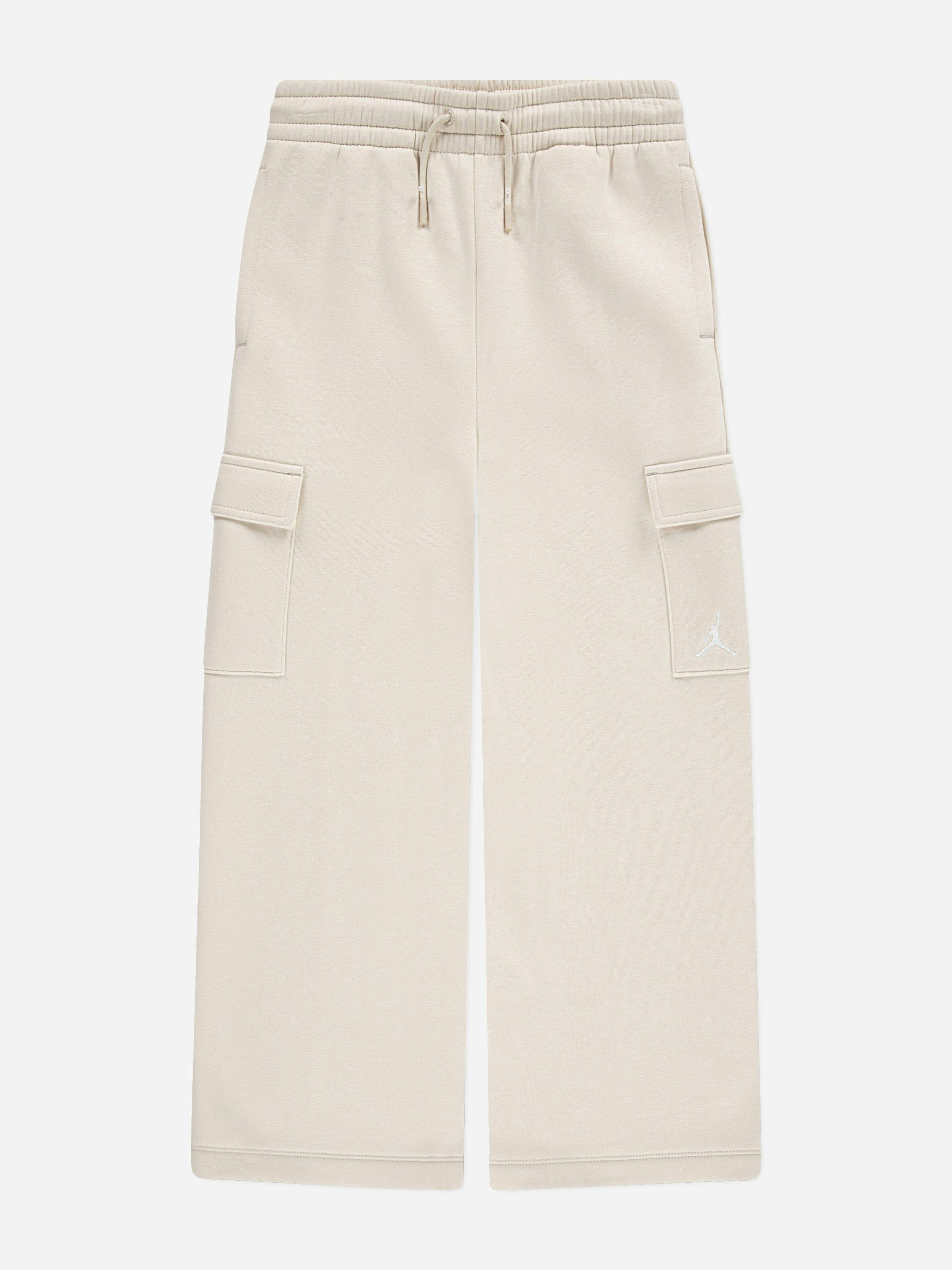 Jordan Girls Beige Mj Brooklyn Fleece Cargo Pants In - 12 - 13 Yrs
