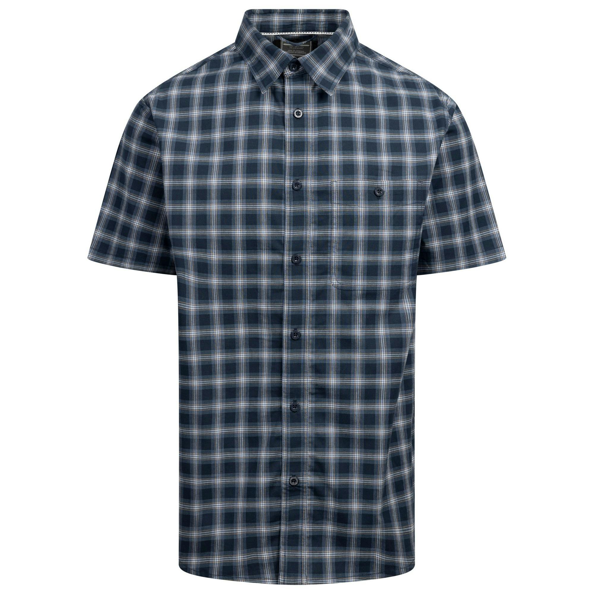 Trespass Men's Barry Short-Sleeved Shirt - Navy - Xl - Navy - 98% Cotton/2% Elastane