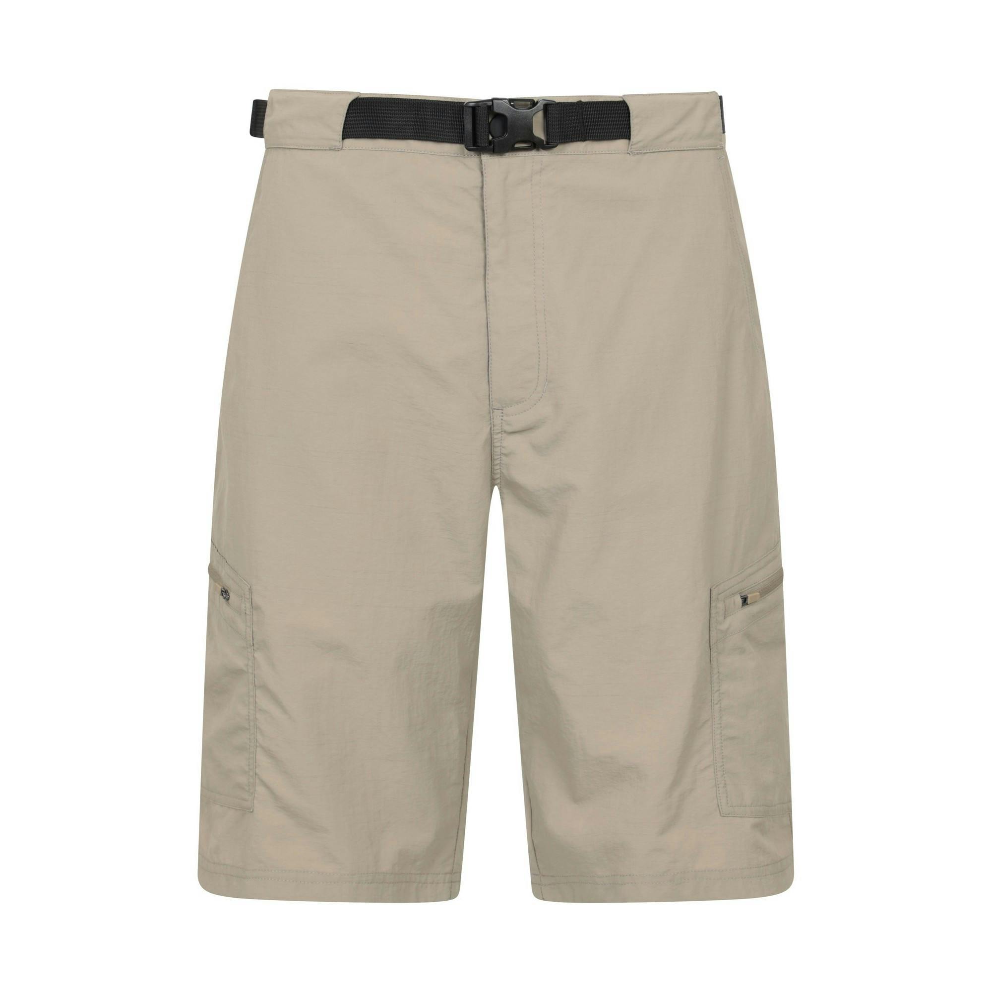 Mountain Warehouse Men's Beige Saunter Belted Cargo Shorts - 38R - 100% Mixed
