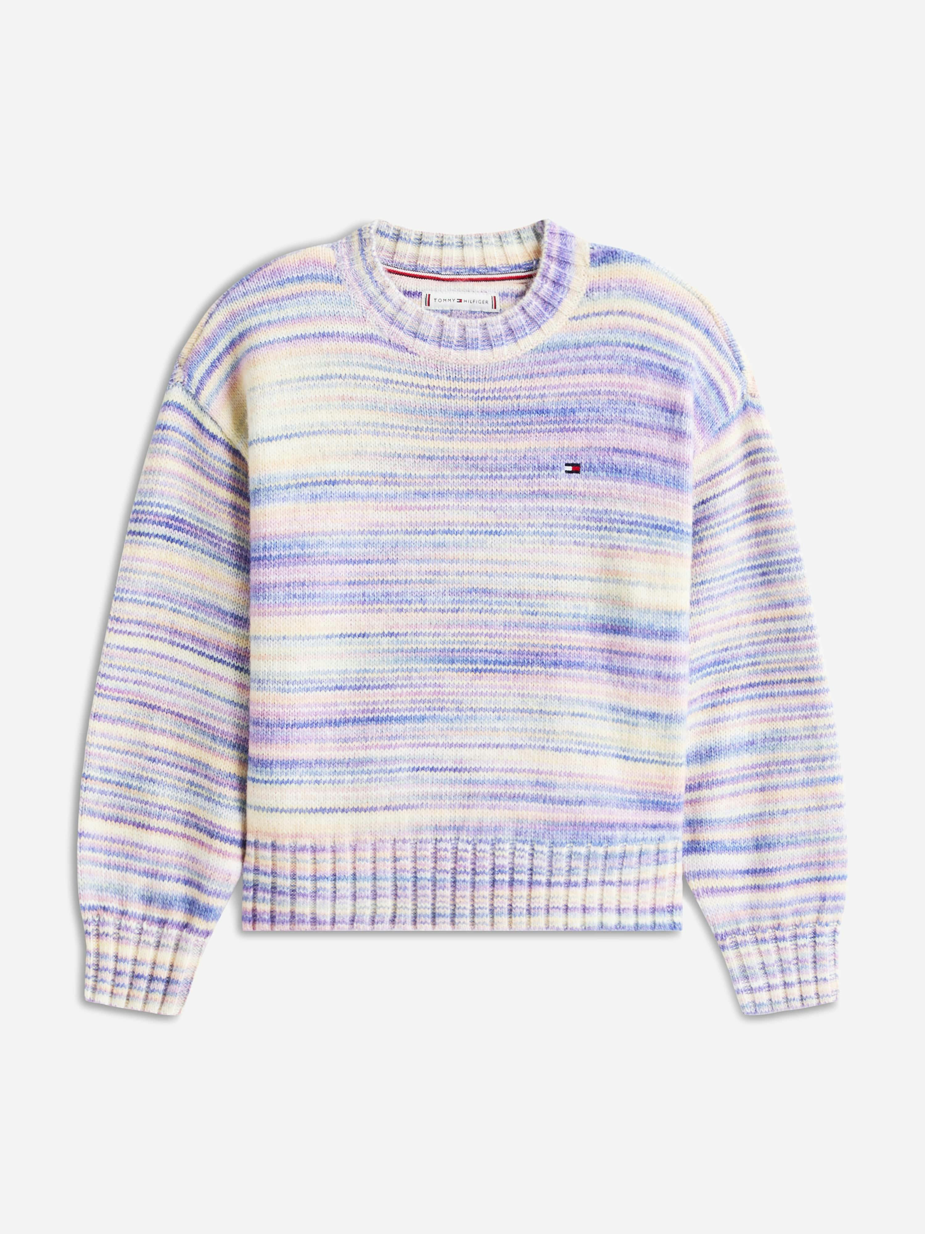 Tommy Hilfiger Girls Melange Jumper In Multicolour - Multicoloured - 10 Yrs