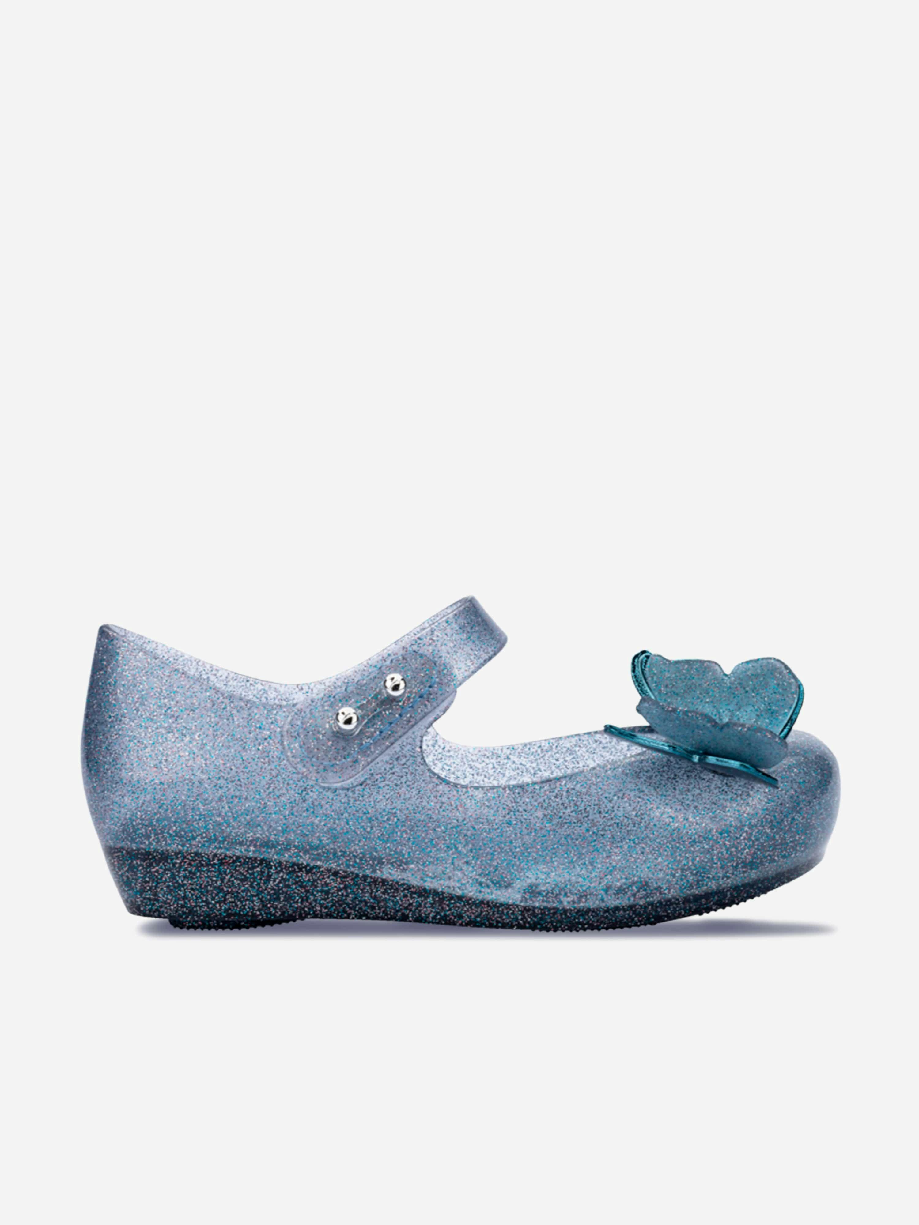 Mini Melissa Girls Blue Ultra Fly Iii Ballerinas In - Eu 30 Uk 11