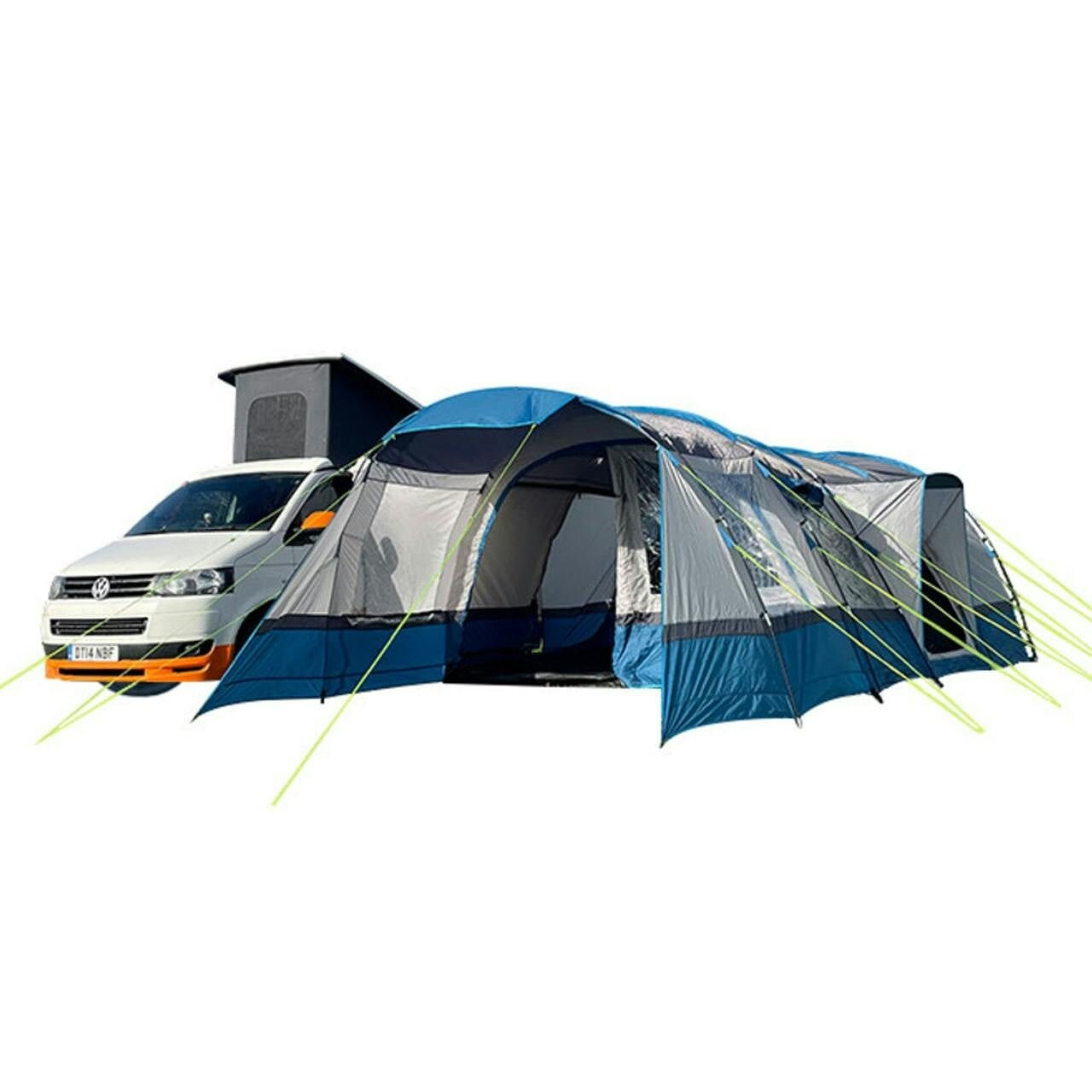 OLPRO Cocoon V2 Poled Drive Away Campervan Awning 5 Berth Family Blue And Grey - Image 6