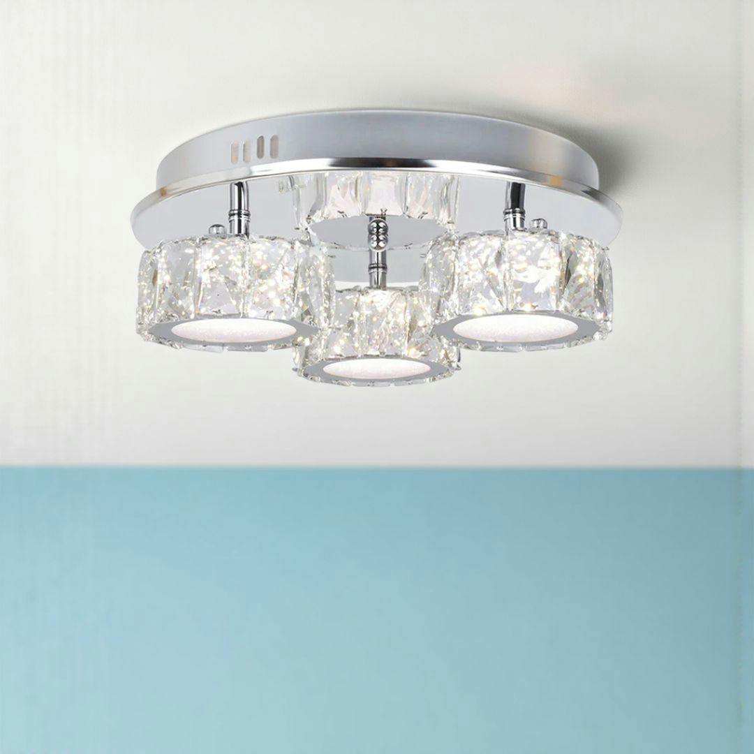 B&Q -  Pagazzi Dilan 3-Light Led Polished Chrome Ceiling Light - Image 3