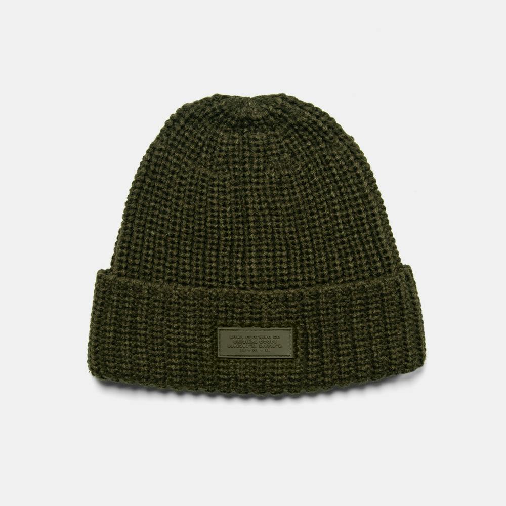 Kumu Black Tonal Beanie - Khaki - One Size