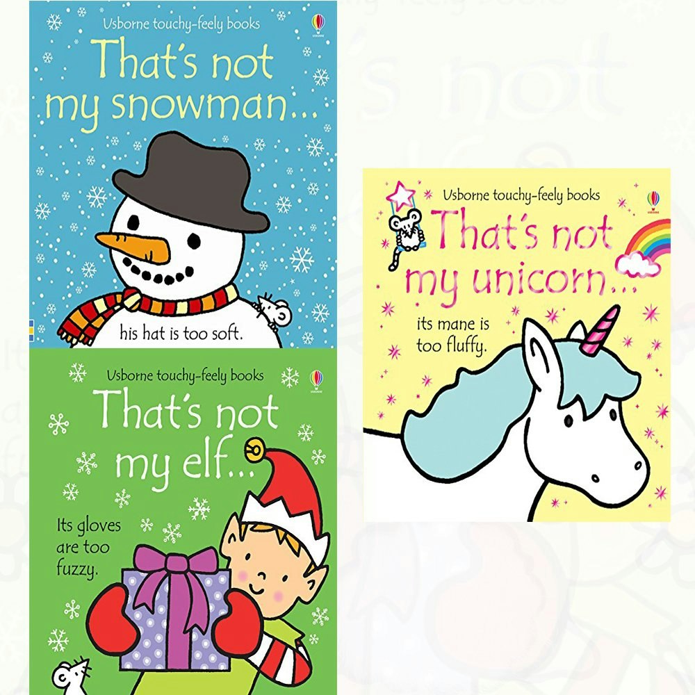 Various Publishers Usborne Thats Not My Touchy Feely Series 3 Books Collection Set (Elf, Snowman, Unicorn)