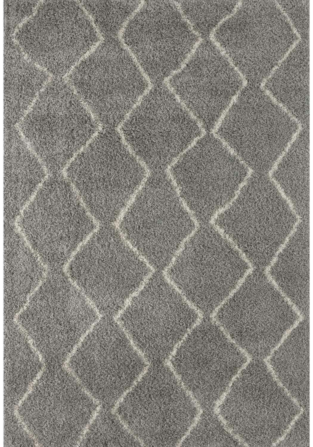 Rackhams Grey Moroccan Shaggy Rug | 810 - 240X340 Cm
