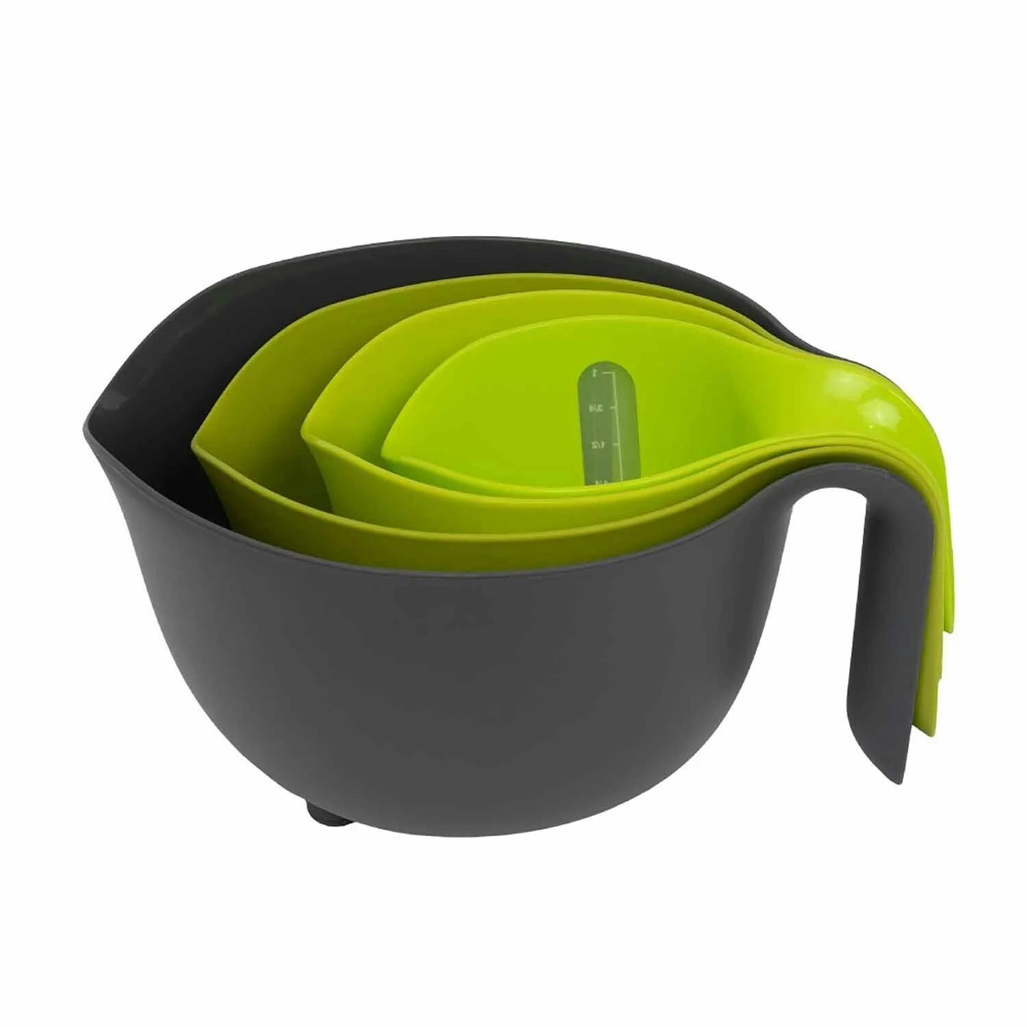 Rackhams Mixing Food Prep Set Colander Measuring Jug Non-Slip 4 Piece Set - 1 - Plastic - Multi