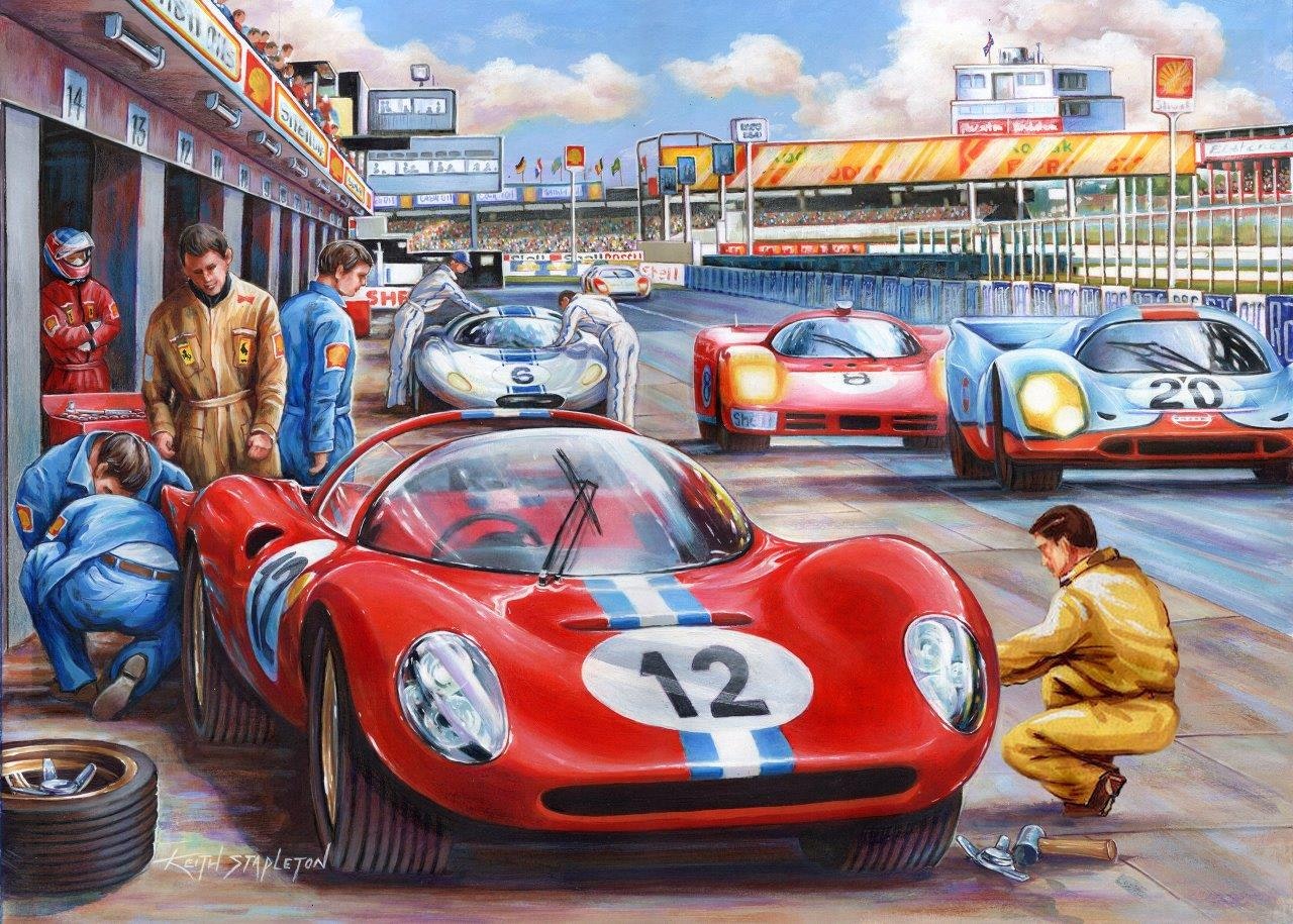 The House Of Puzzles , Pit Stop - Big 500 Piece Jigsaw Puzzle