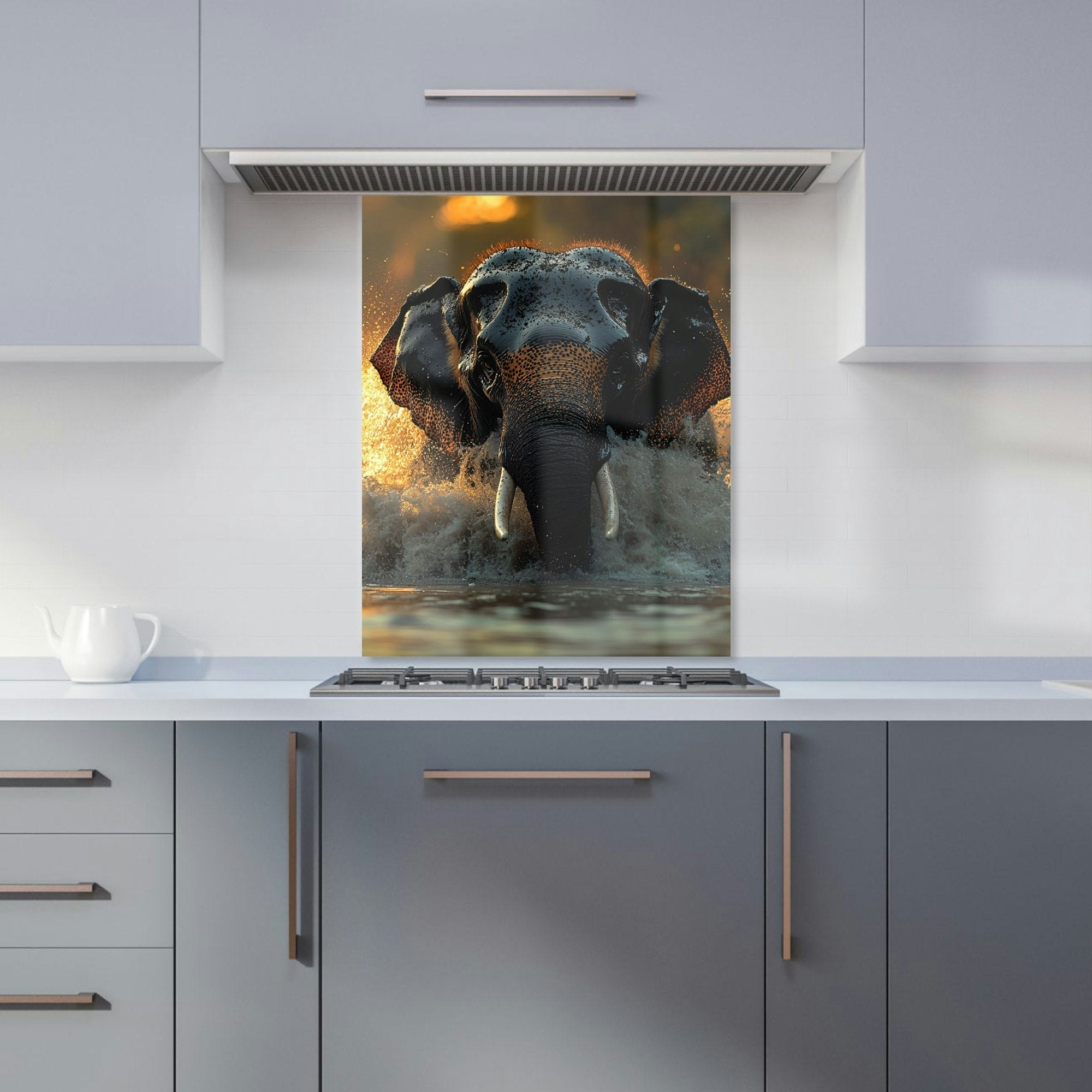 Warren Reed Elephant Kitchen Splashback - W600mm X H750mm