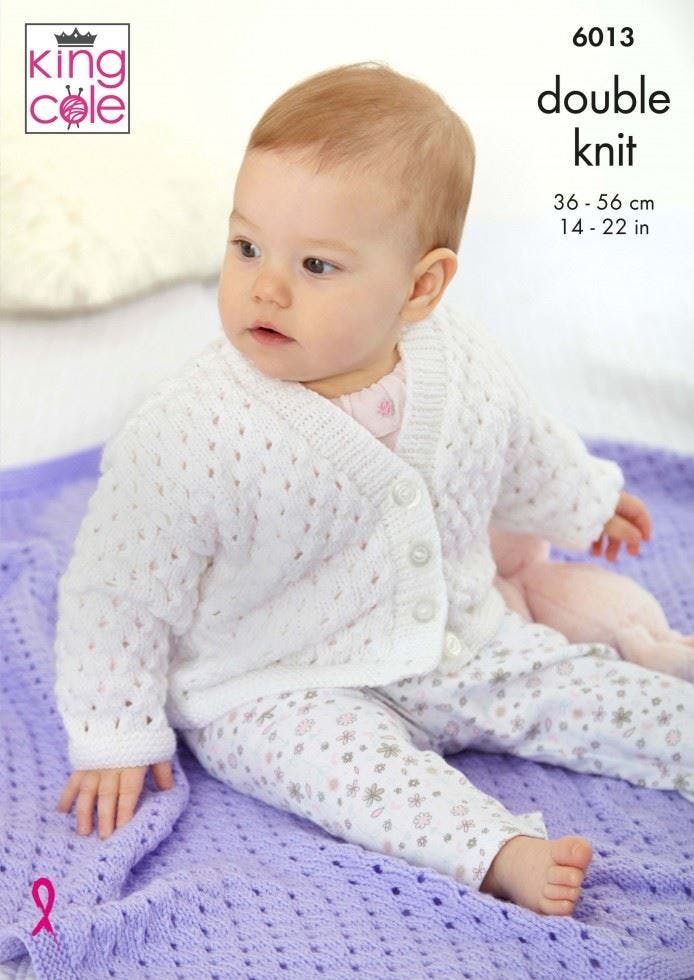 King Cole Baby DK & 4 Ply Knitting Pattern - 4211 Babies Shawls - Image 7