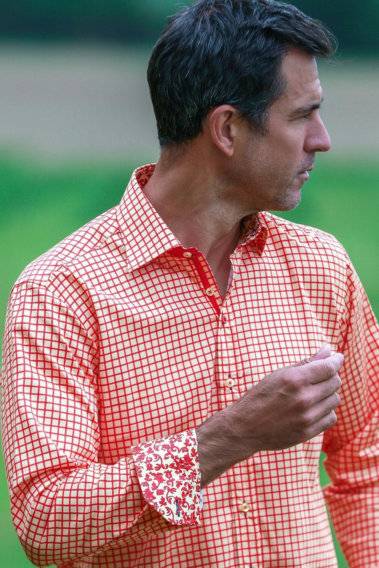 Claudio Lugli Men's Red Classic Check Print Shirt - Image 2