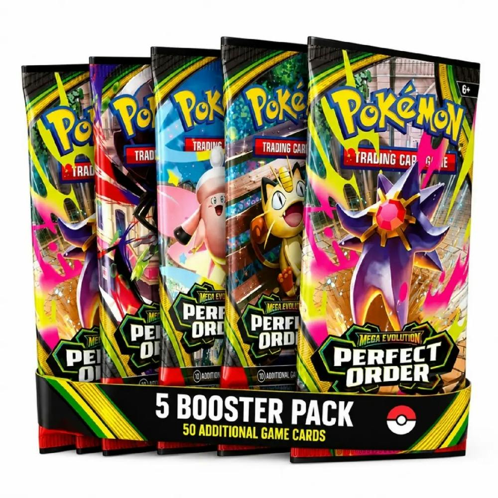 Pokemon Mega Evolution Perfect Order 5 Pack- English - 3+ - Multi