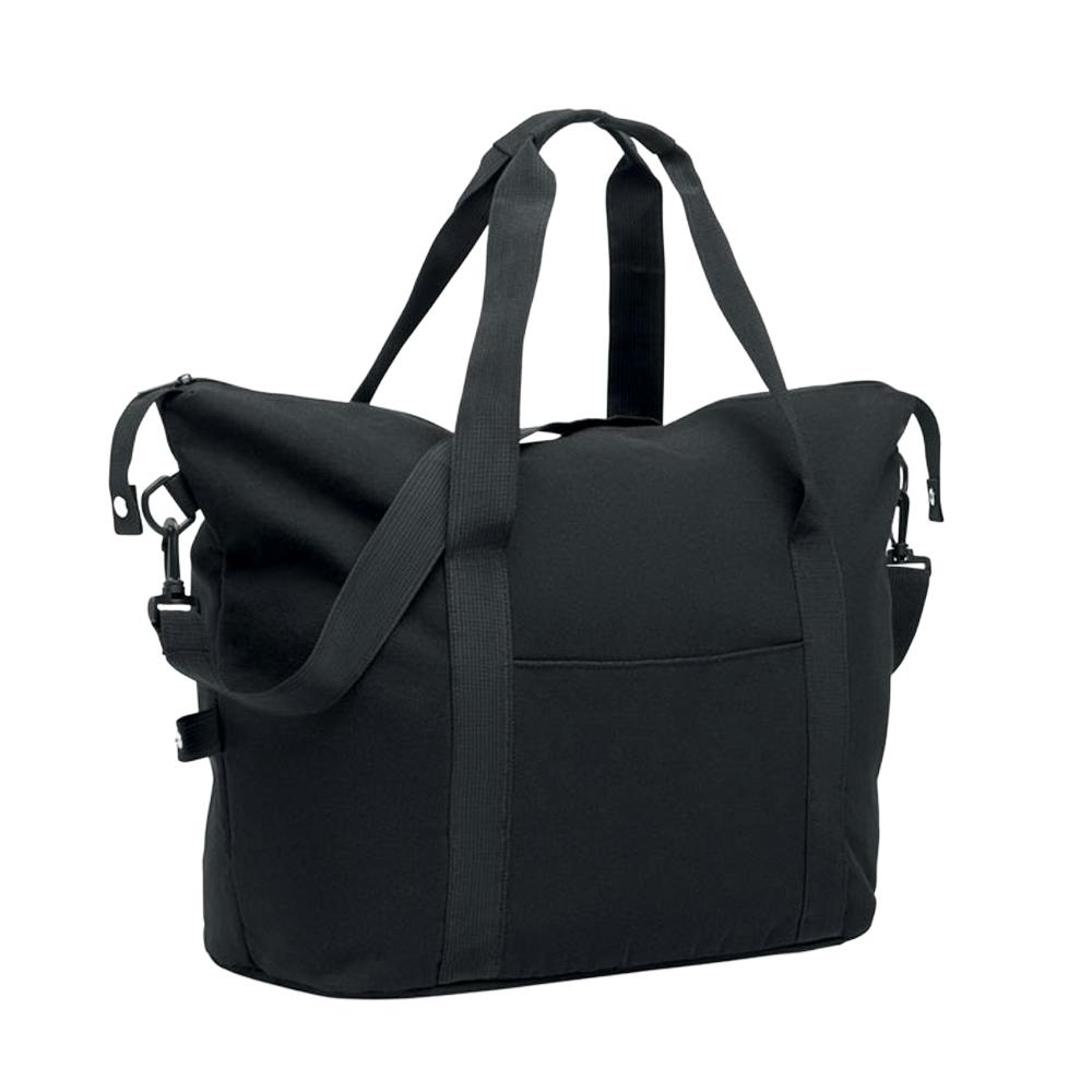 Midocean Black Koper Tote Recycled Weekend Bag - One Size - 70% Recycled Cotton/30% Recycled Polyester