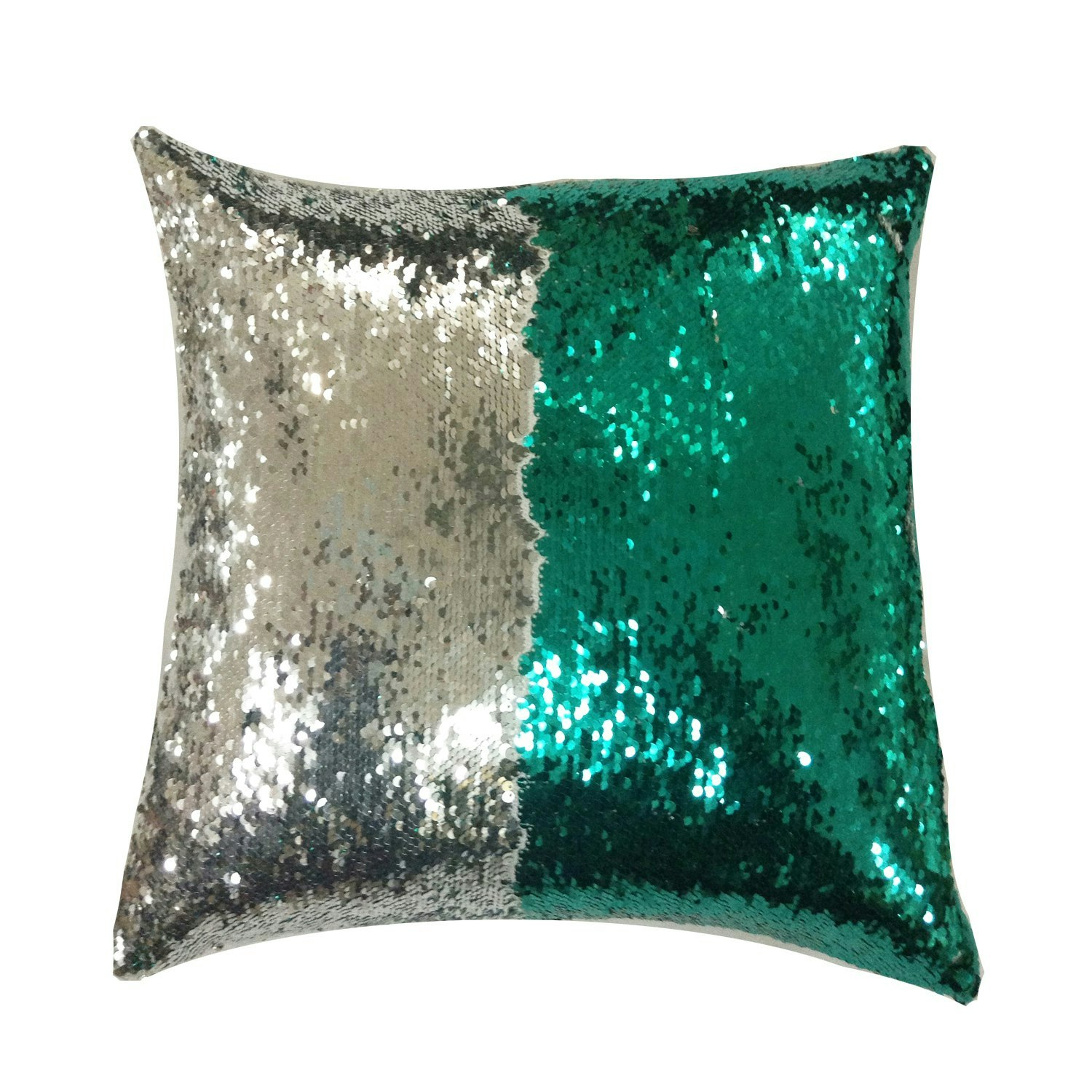 Rackhams Green Mermaid Sequins Fun Cushion - 56Cm X 56Cm