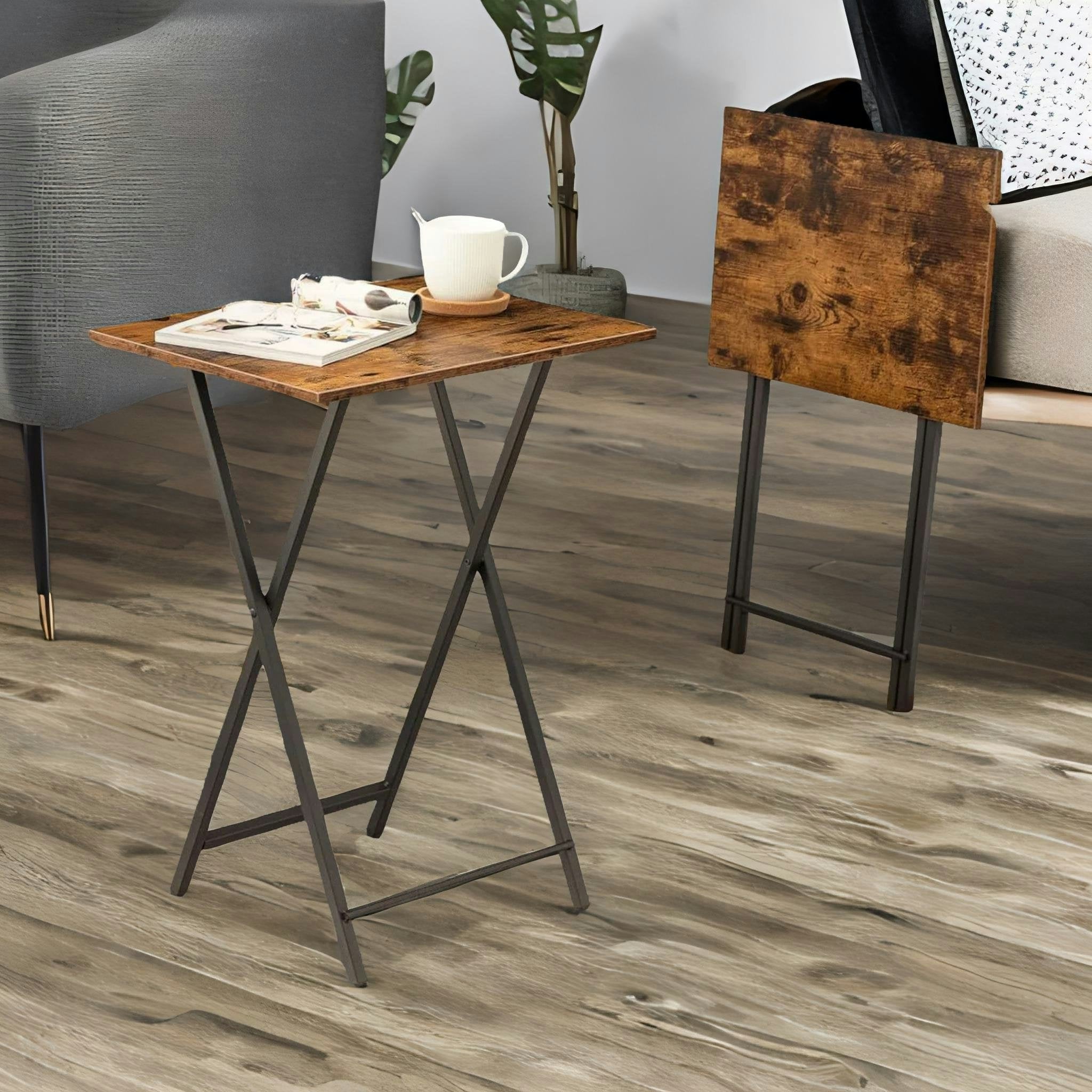 Rafaelo Mobilia Set Of 2 Folding Tables