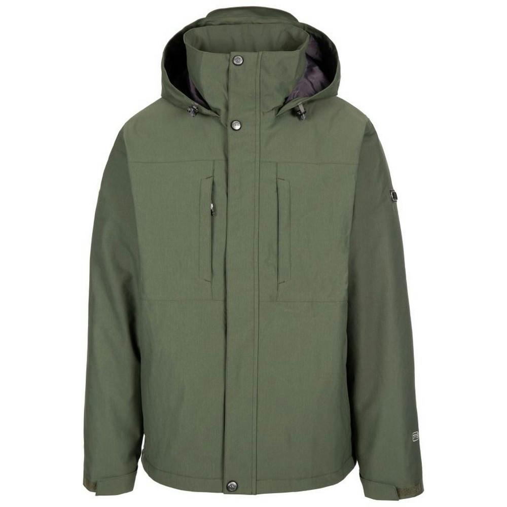 Trespass Men's Discott Waterproof Jacket - Ivy - Xl - Ivy - 100% Polyester
