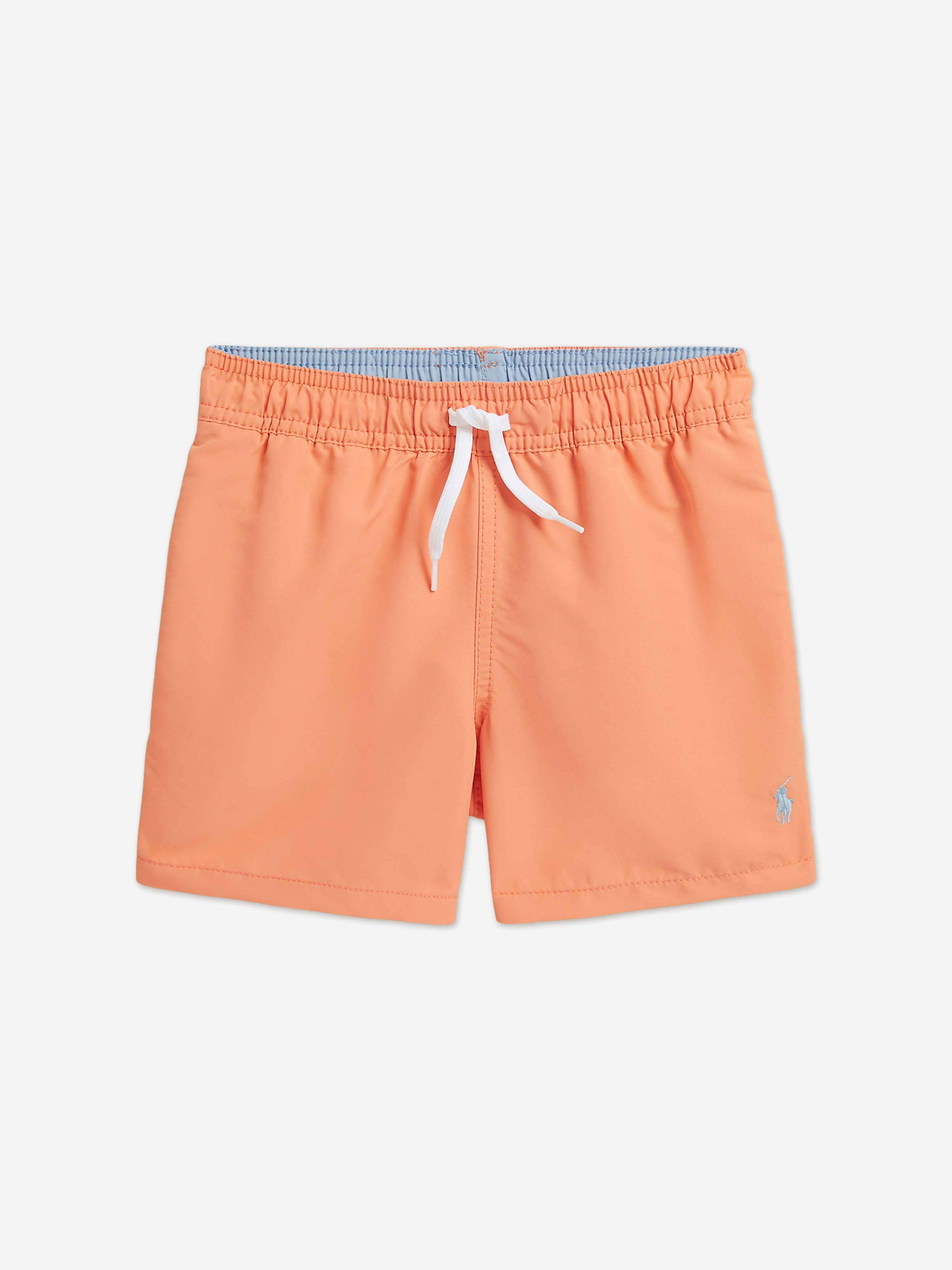 Ralph Lauren Kids Boys Orange Ralph Lauren Logo Swim Shorts In - 10 - 12 Yrs