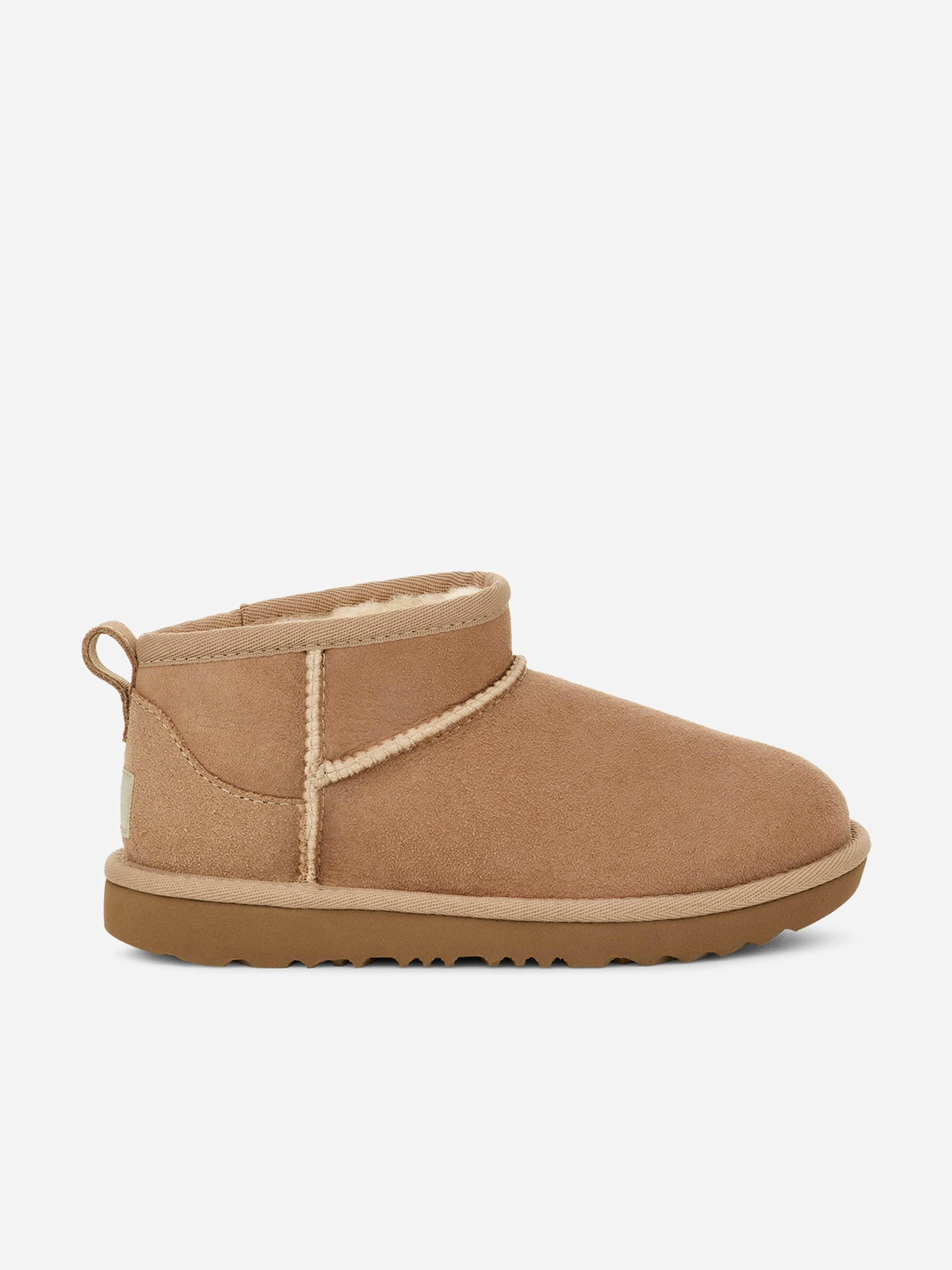 Ugg Beige Kids Classic Ultra Mini Boots In - Eu 32.5 Uk 13 Us 1