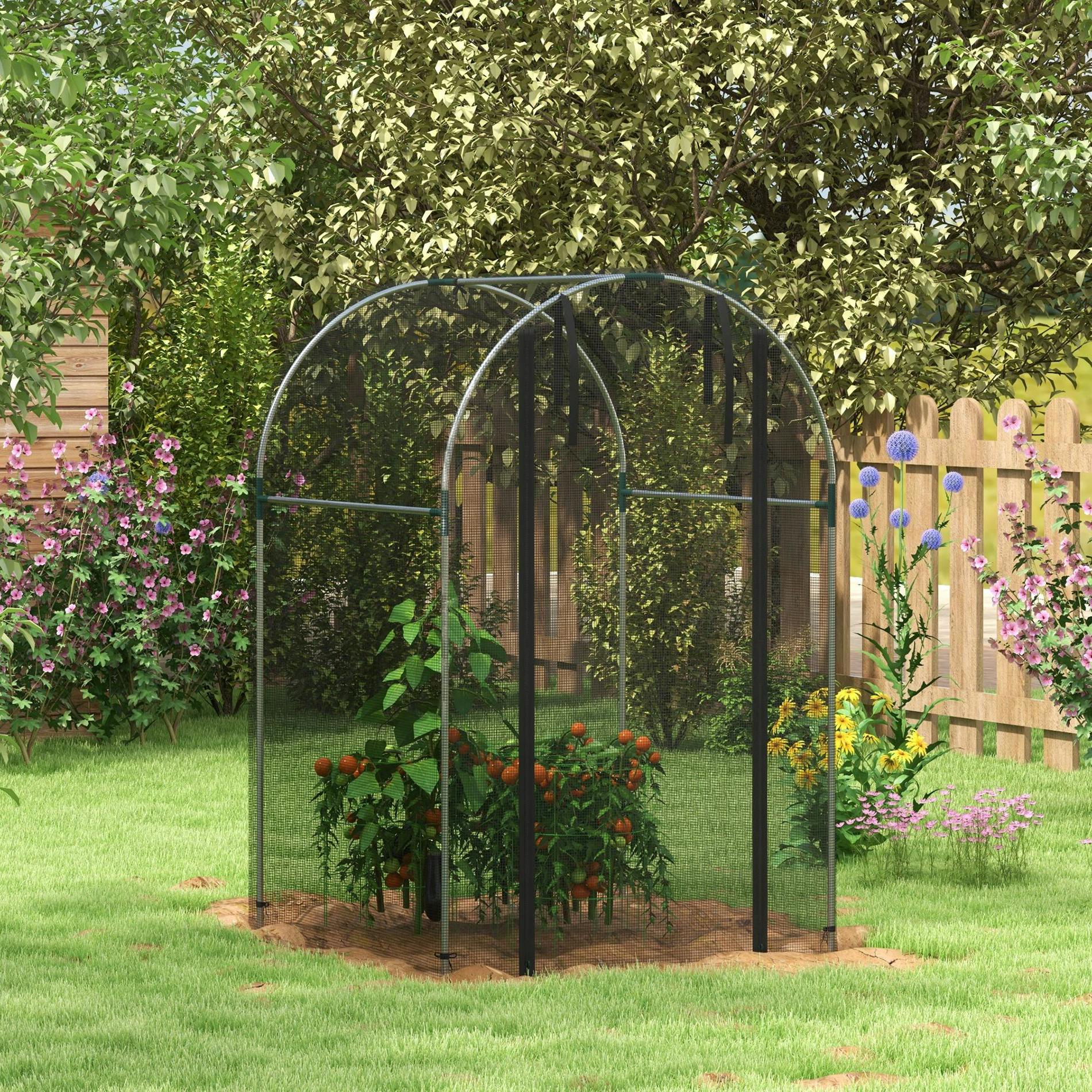 Rackhams Black Fruit Cage, Plant Protection Tent, 1.2 X 1.2 X 1.9M, - 1.2 X 1.2 X 1.9M