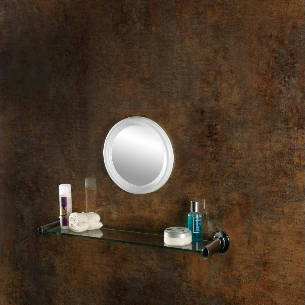 Rackhams White Round Wall Mirror - One Size