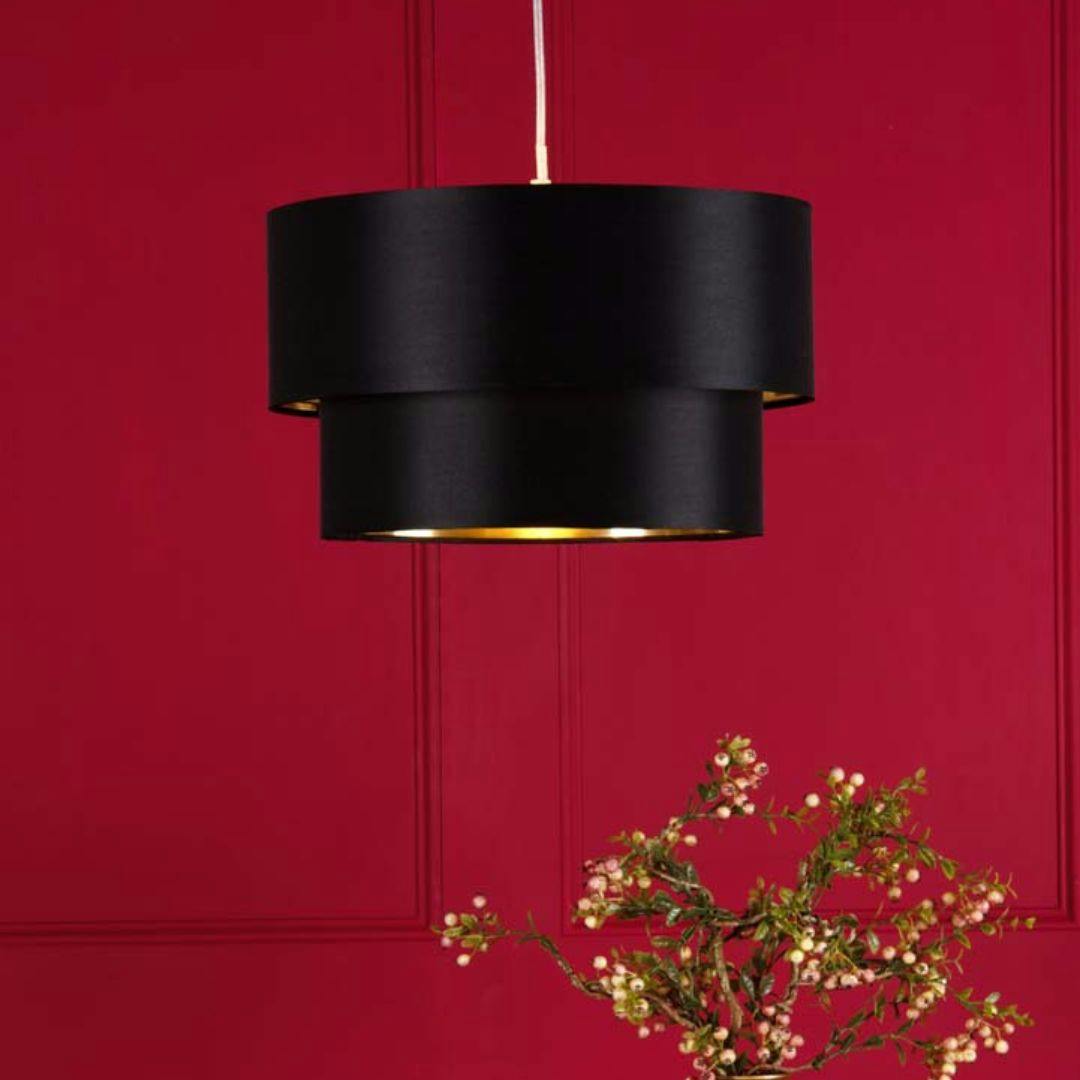 Pagazzi Lighting Black/Gold Rute & Pendant Shade