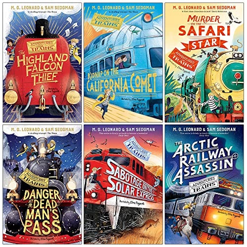 Various Publishers Adventures On Trains Series 6 Books Collection Set By M.g. Leonard & Sam Sedgman | Mystery, Adventure & Detective Stories For Kids