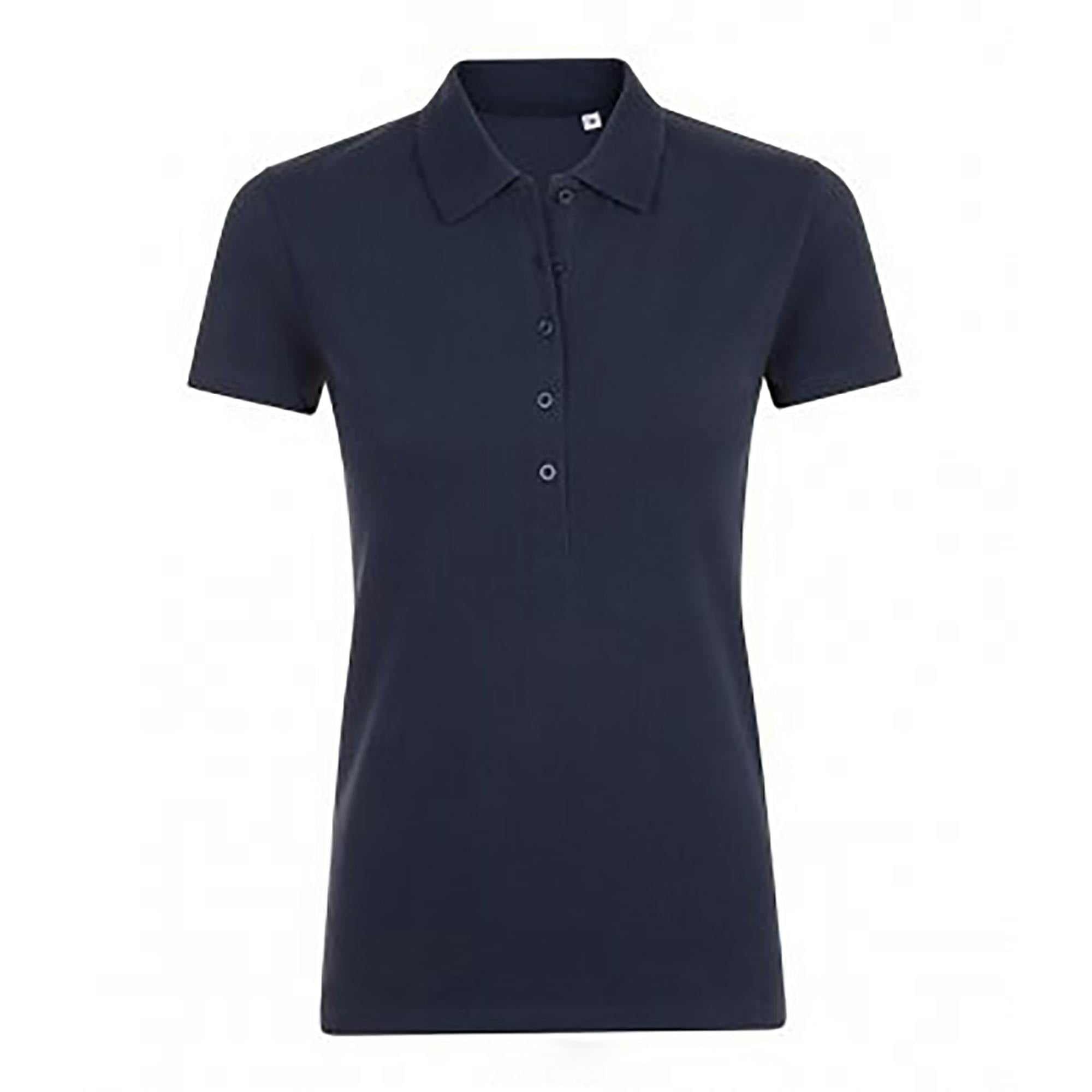 Sols Women's Phoenix Short Sleeve Pique Polo Shirt - French Navy - French Navy - M