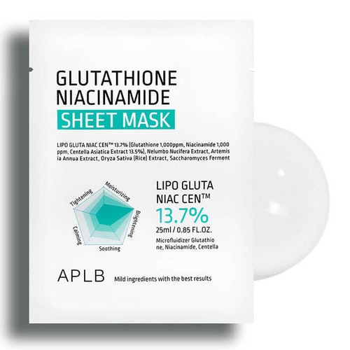 Aplb Eggplant Glutathione Niacinamide Sheet Mask 25Ml