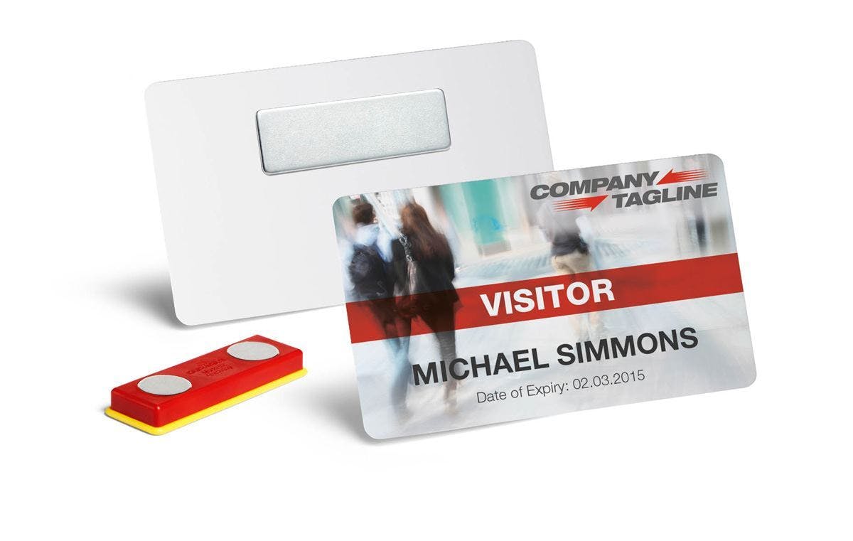 Durable Strong Magnetic Self Adhesive Name Tag Id Badge Fasteners | 10 Pack