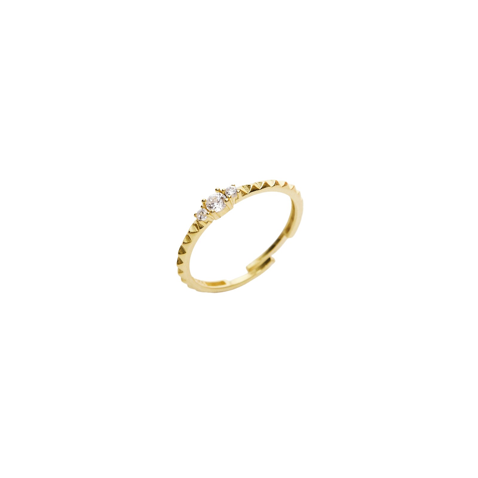 Spero London Silver/Gold Sterling Trio Stacking Ring