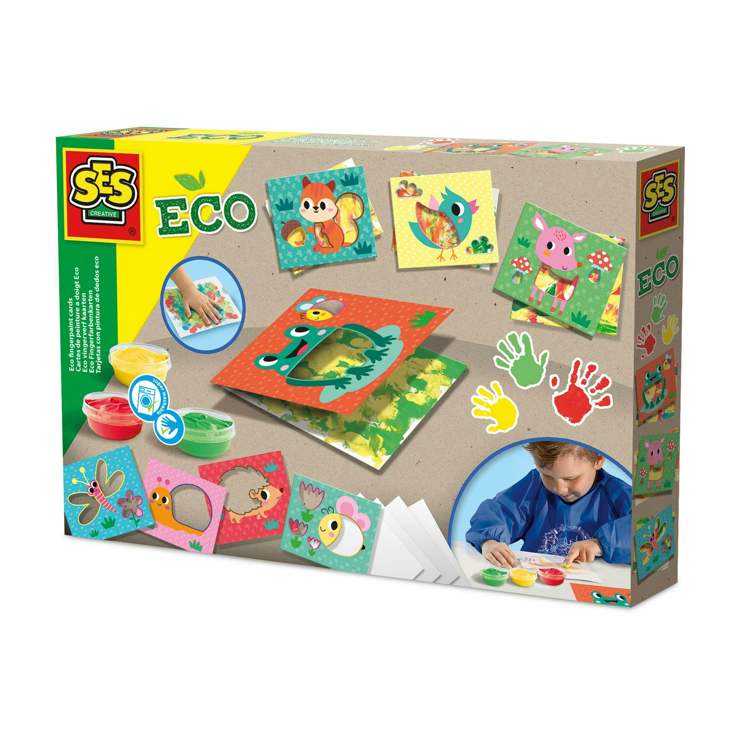 Ses Creative White Eco Fingerpaint Cards
