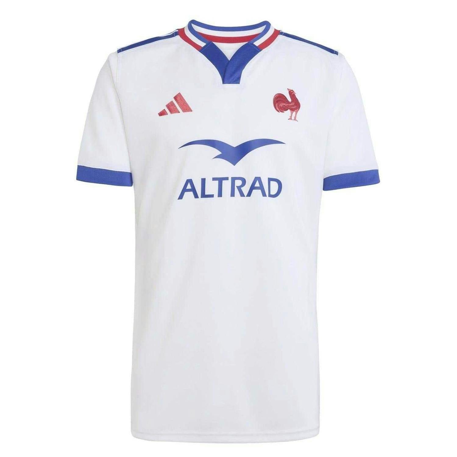 Adidas Unisex White Adult France Rugby Jersey - Xl