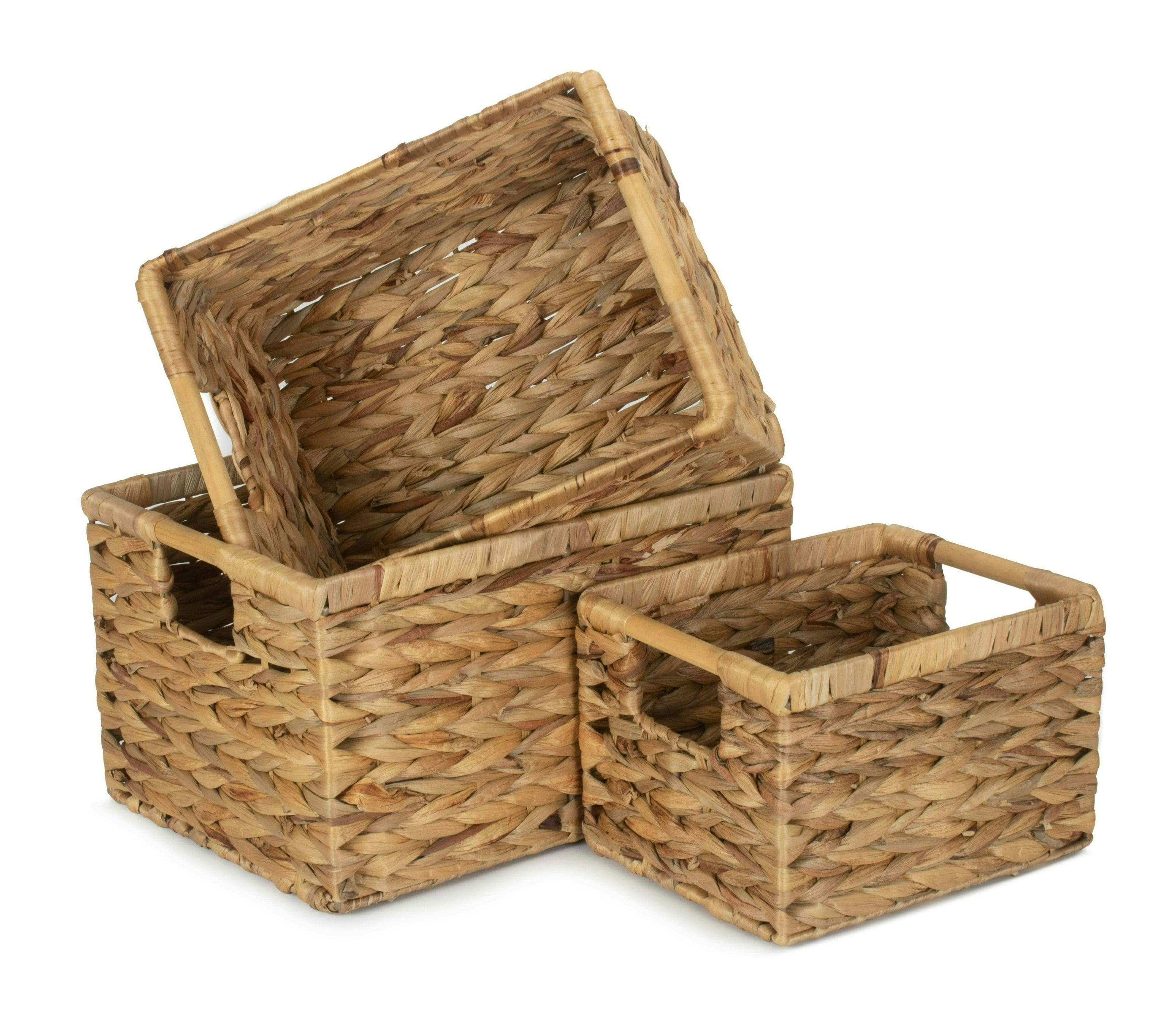 Red Hamper Nordic Water Hyacinth Storage Basket - Set Of 3