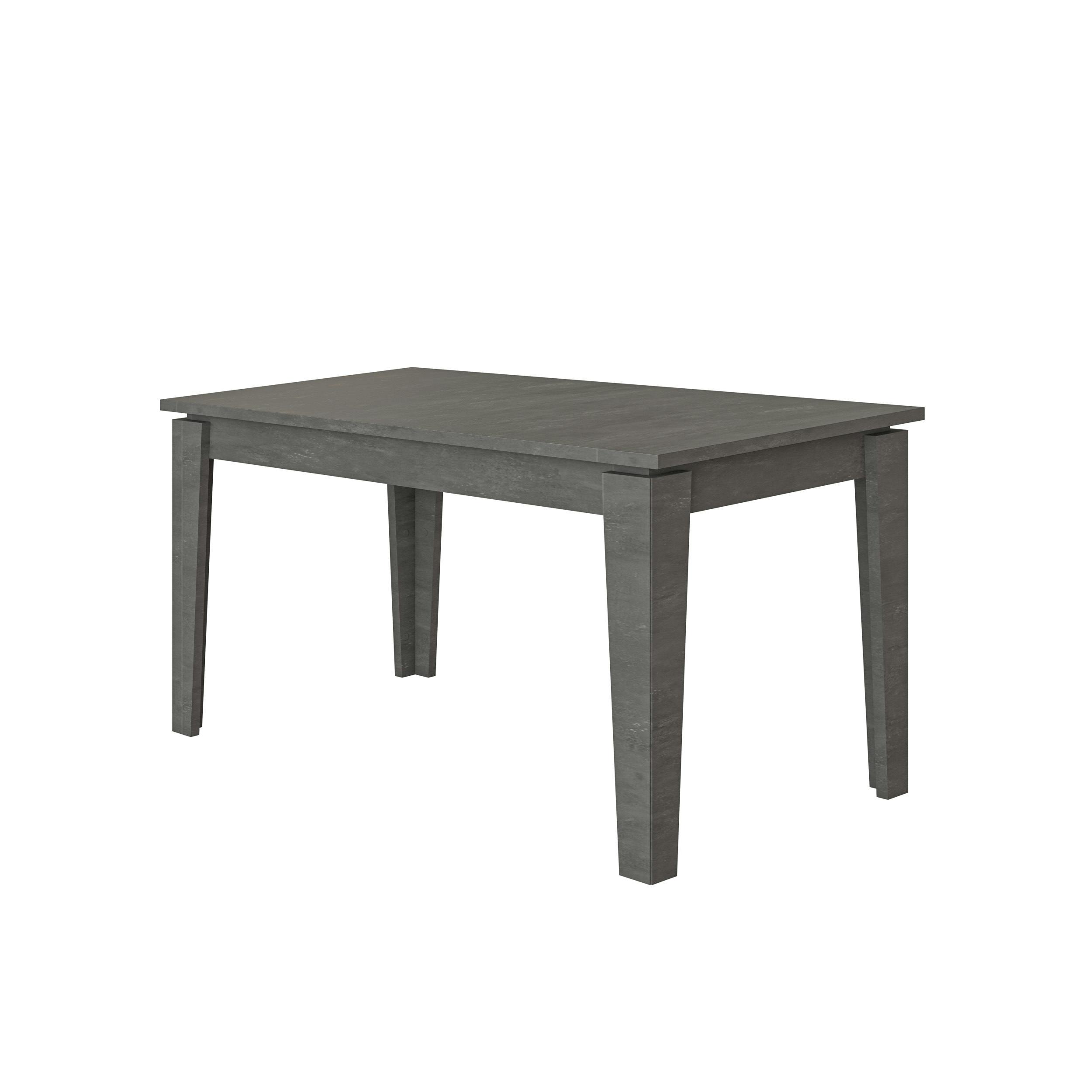 Rackhams Grey Tolmen Dining Table Rectangular Extendable Table Up To 6 Seater Contemporary Kitchen Table 140Wcm Living Room, Retro - Retro
