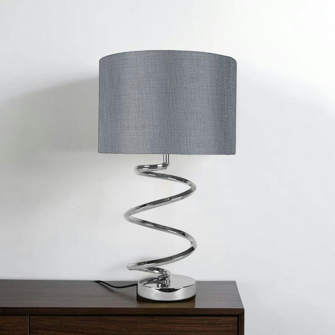 Pagazzi Lighting Silver/Grey/Light Kasi 54Cm Table Lamp Polished Chrome